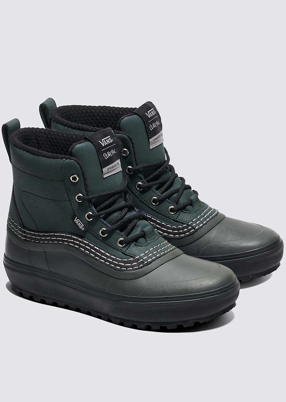 Vans Unisex Standard MID Waterproof Shoes Blake Paul Black/Forest