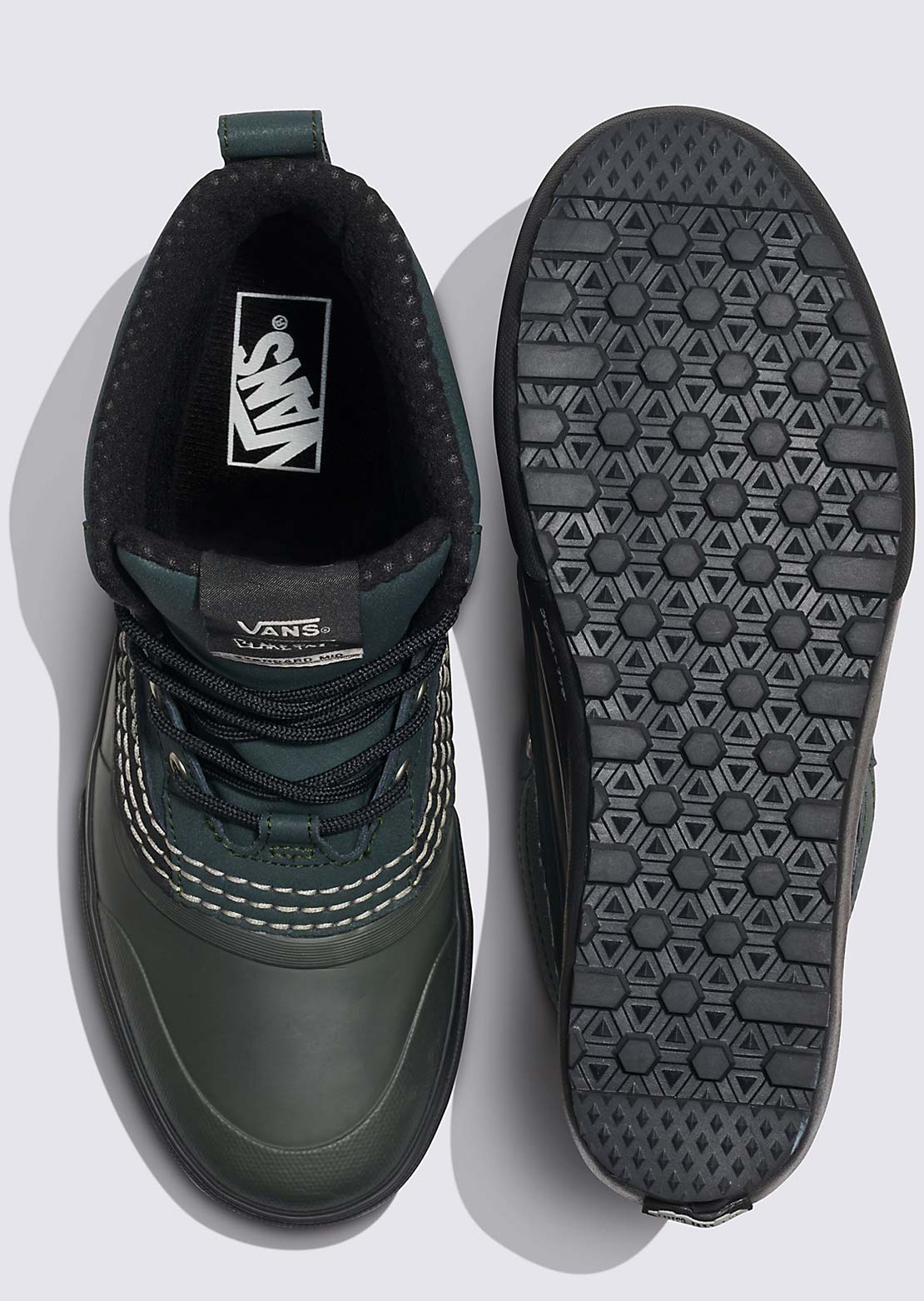 Vans Unisex Standard MID Waterproof Shoes Blake Paul Black/Forest