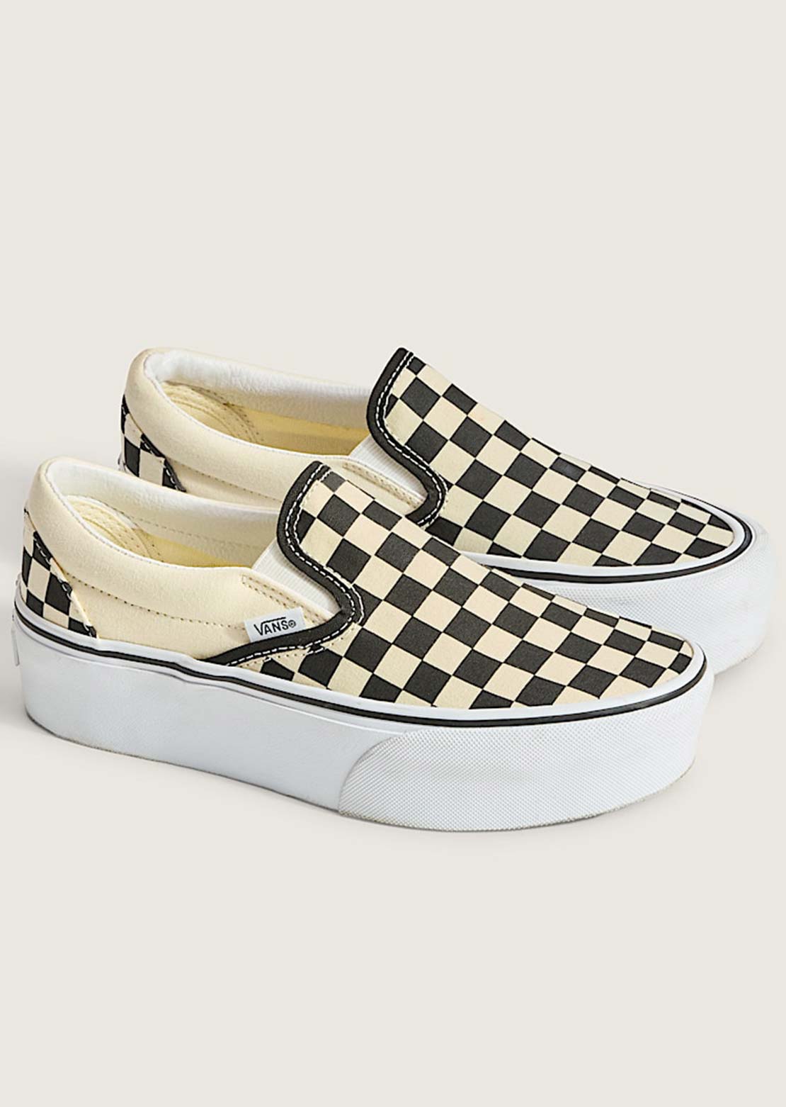 Vans Unisex Classic Slip-On Stackform Shoes Black/White