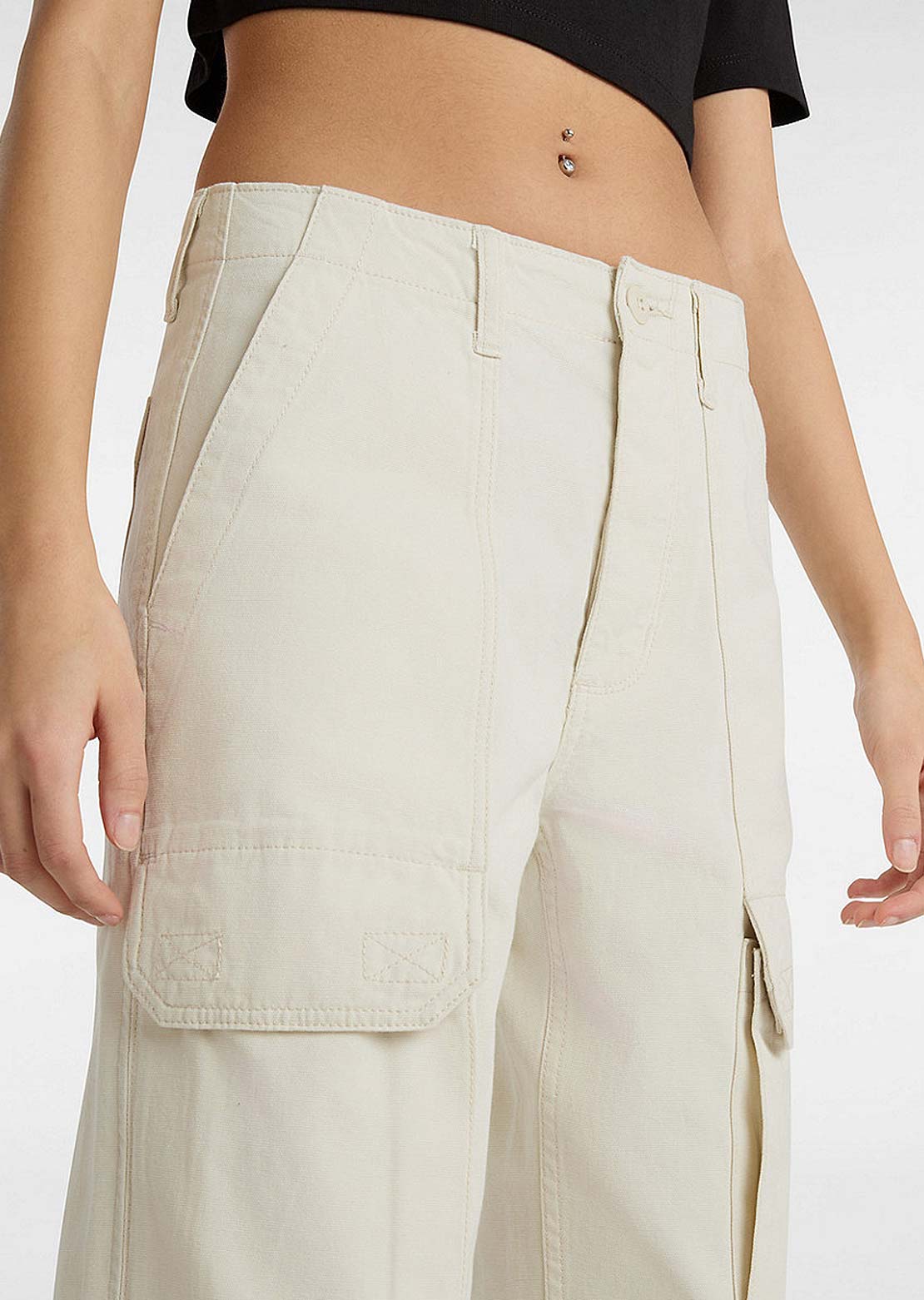 Vans Women&#39;s Arroyo Wide Leg Cargo Pants Turtledove
