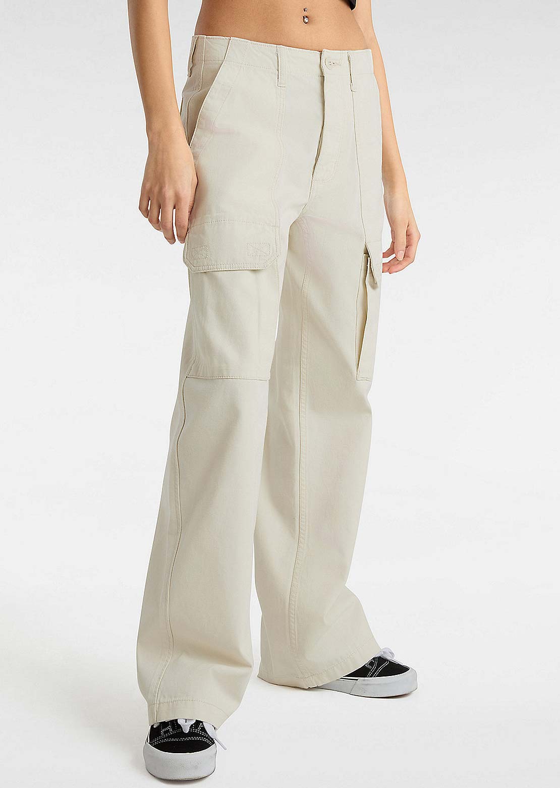 Vans Women&#39;s Arroyo Wide Leg Cargo Pants Turtledove