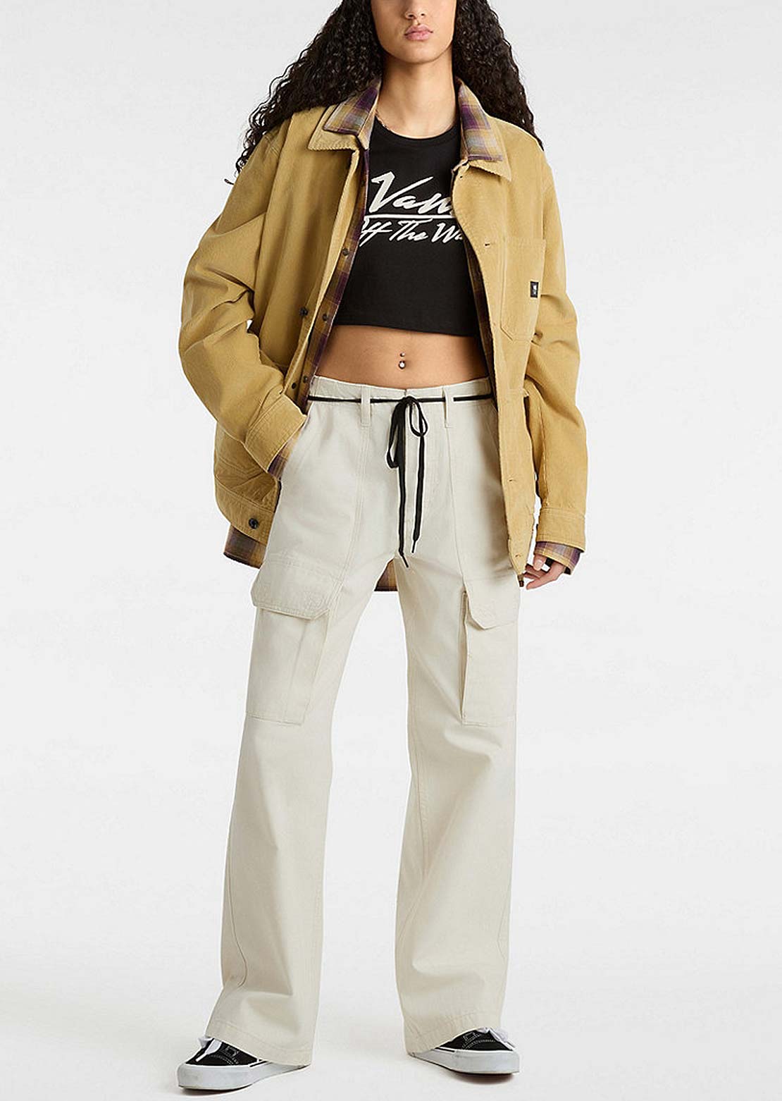 Vans Women&#39;s Arroyo Wide Leg Cargo Pants Turtledove