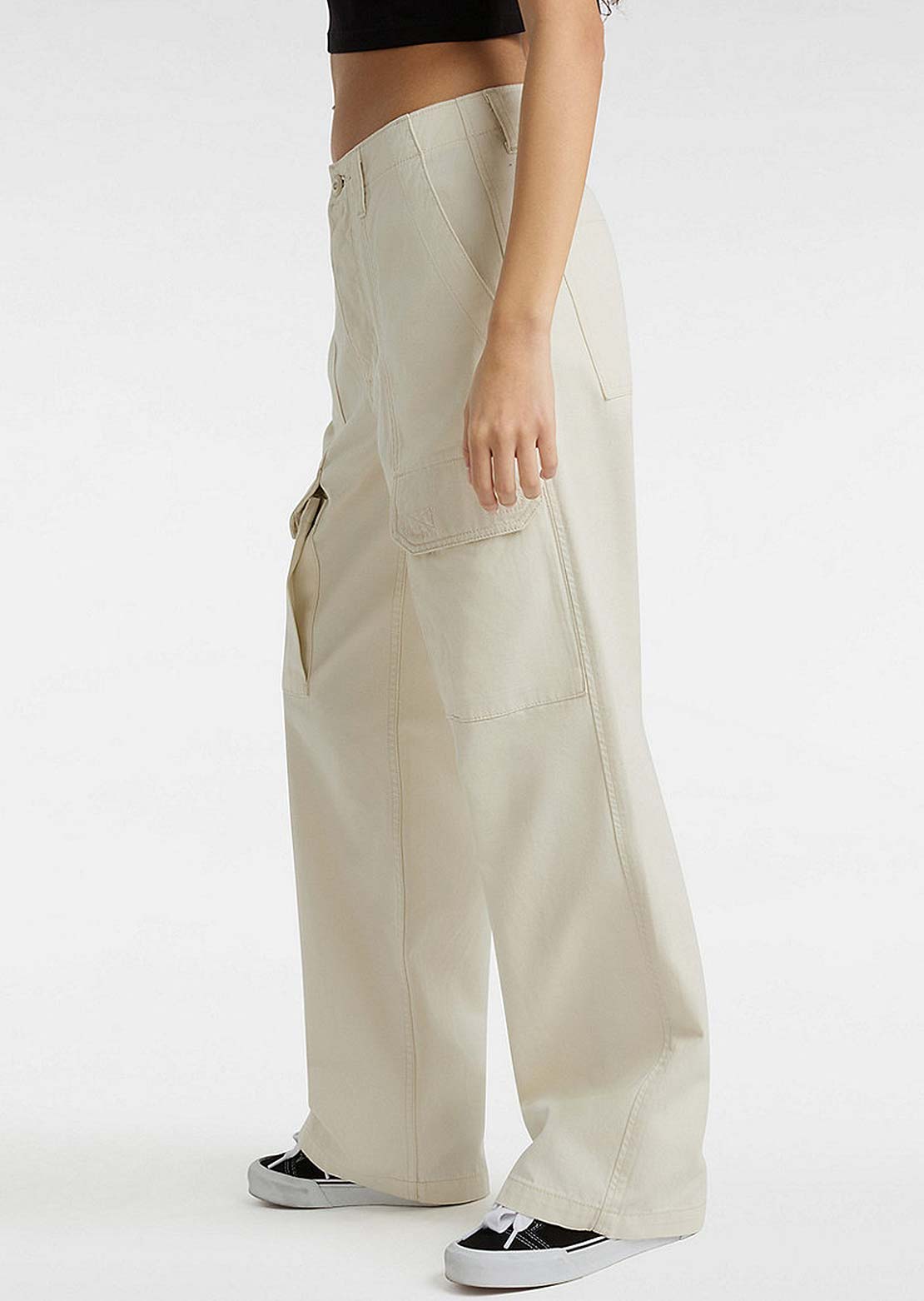 Vans Women&#39;s Arroyo Wide Leg Cargo Pants Turtledove