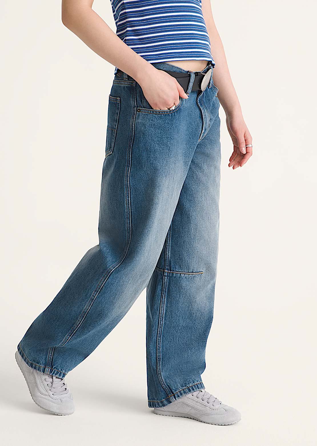 Vans Women's Check 5 Mid Rise Barrel Pants