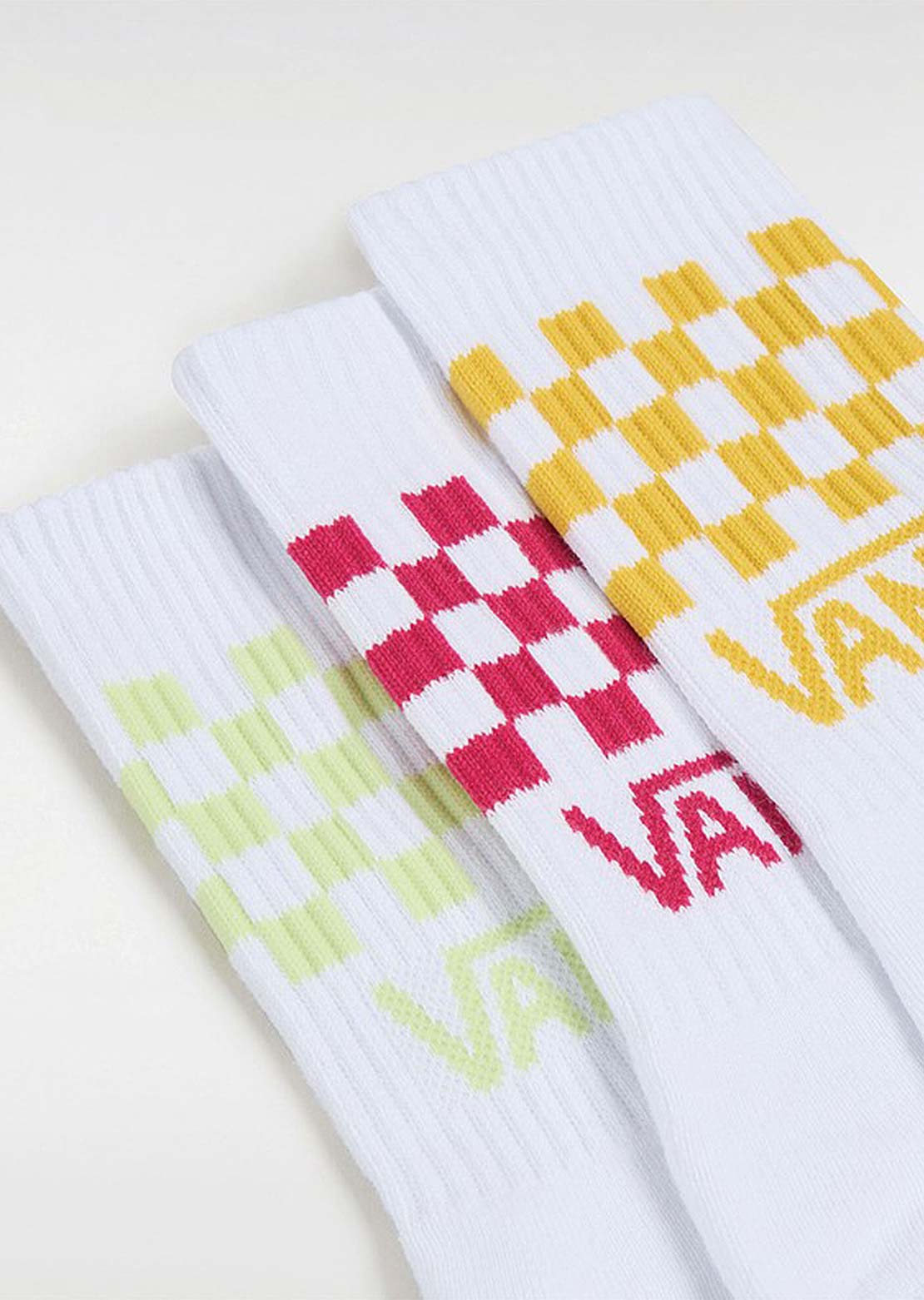 Vans Women's Classic Check Crew Socks Cherries Jubilee