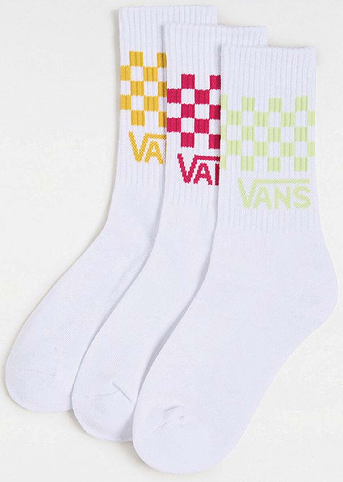Vans Women's Classic Check Crew Socks Cherries Jubilee