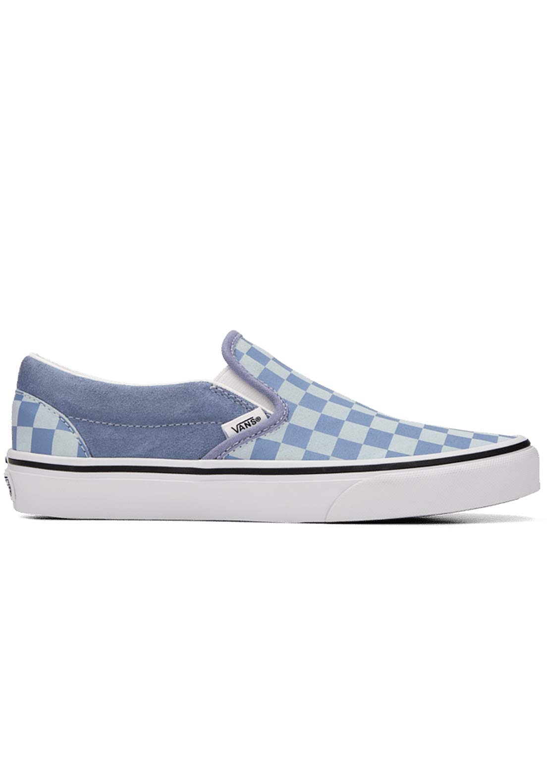 Vans Women's Classic Slip-on Shoes Checkerboard Light Blue