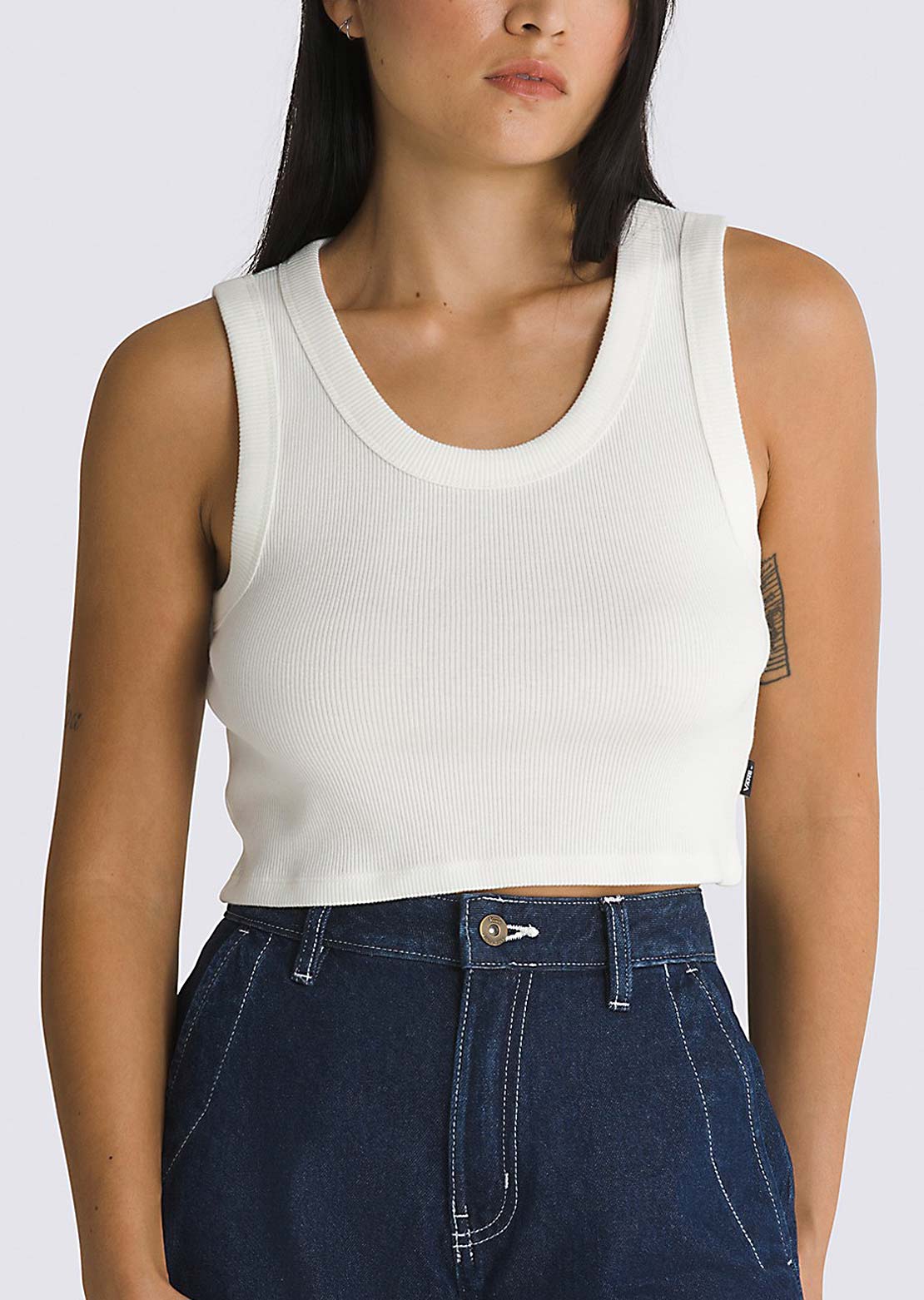 Vans Women's Drew Rib Tank Marshmallow
