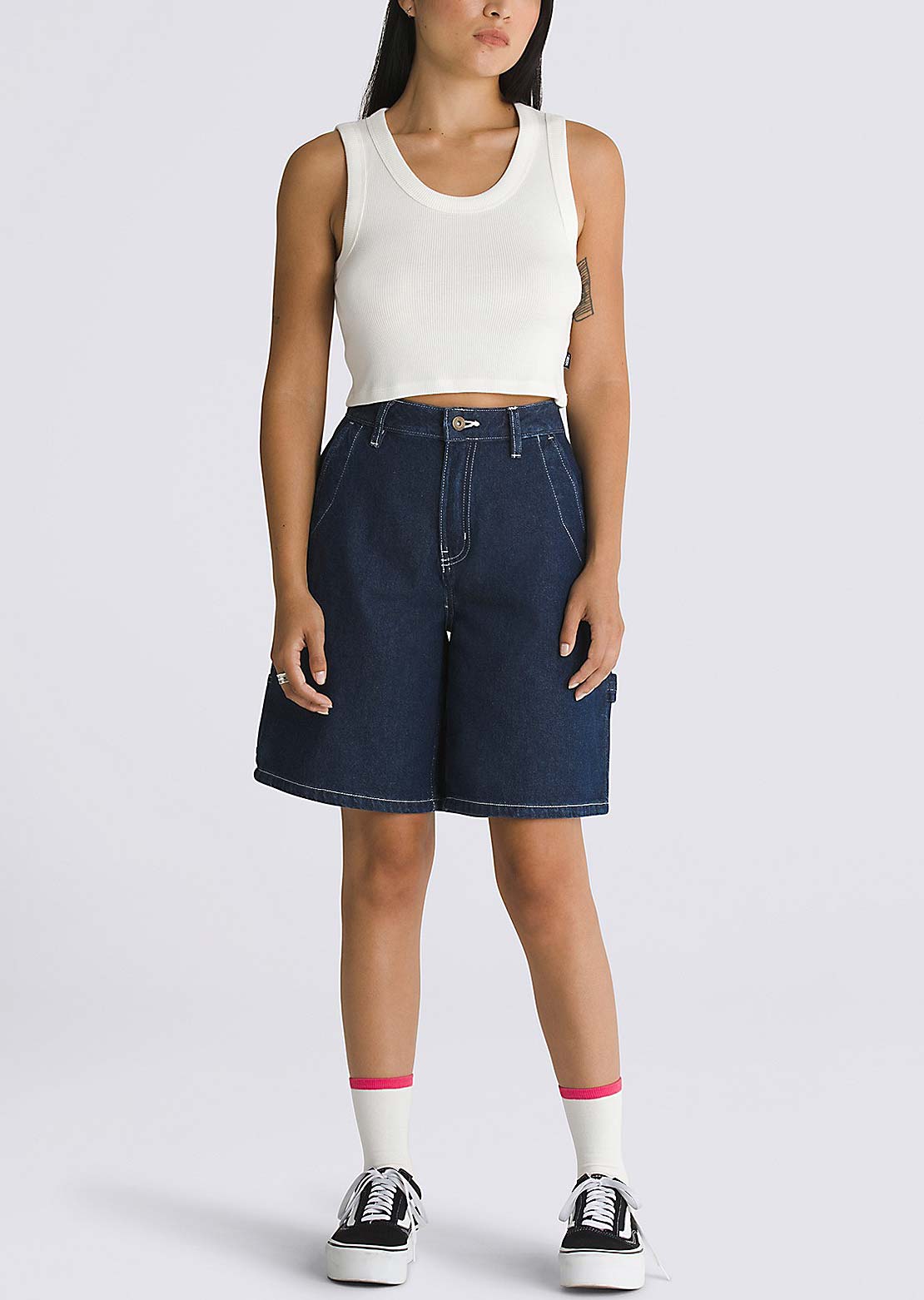 Vans Women's Drew Rib Tank Marshmallow