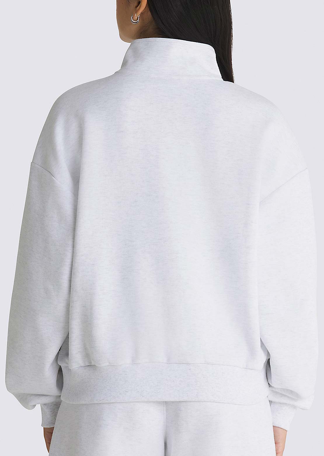 Vans Women&#39;s Elevated Double Knit Mock Neck White J+Heather