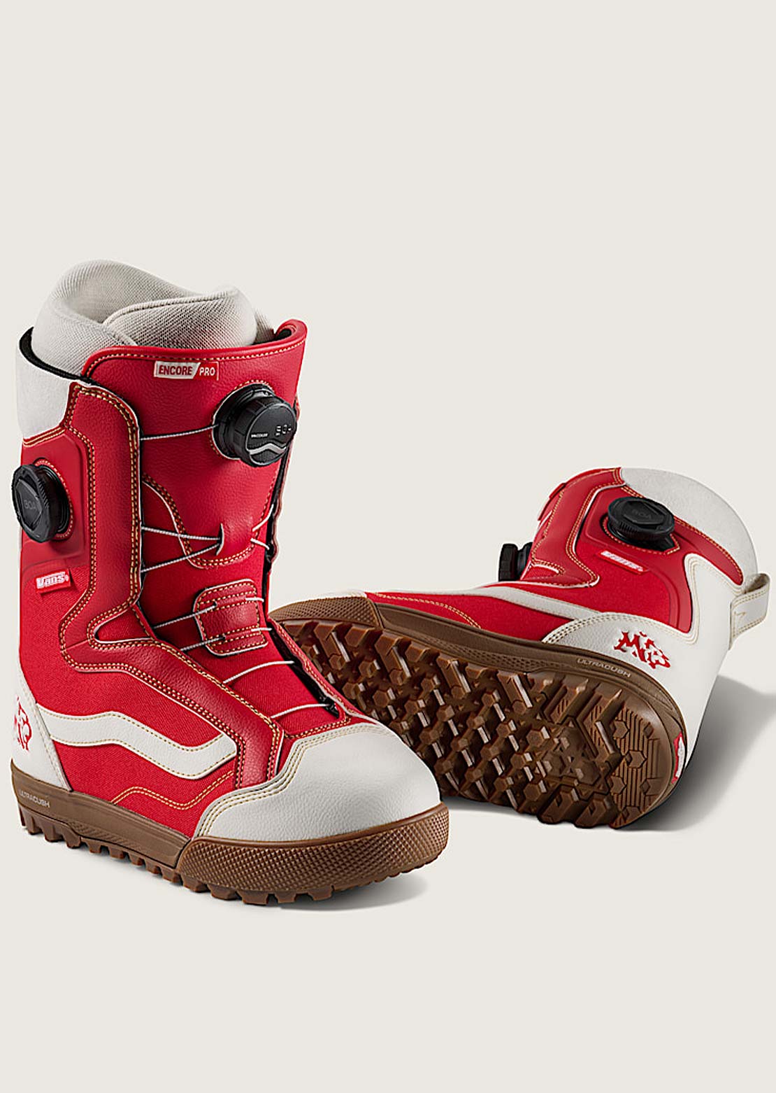 Vans Women's Encore Pro Olympic Limited Edition Snowboard Boots Racing Red/Marshmalllow