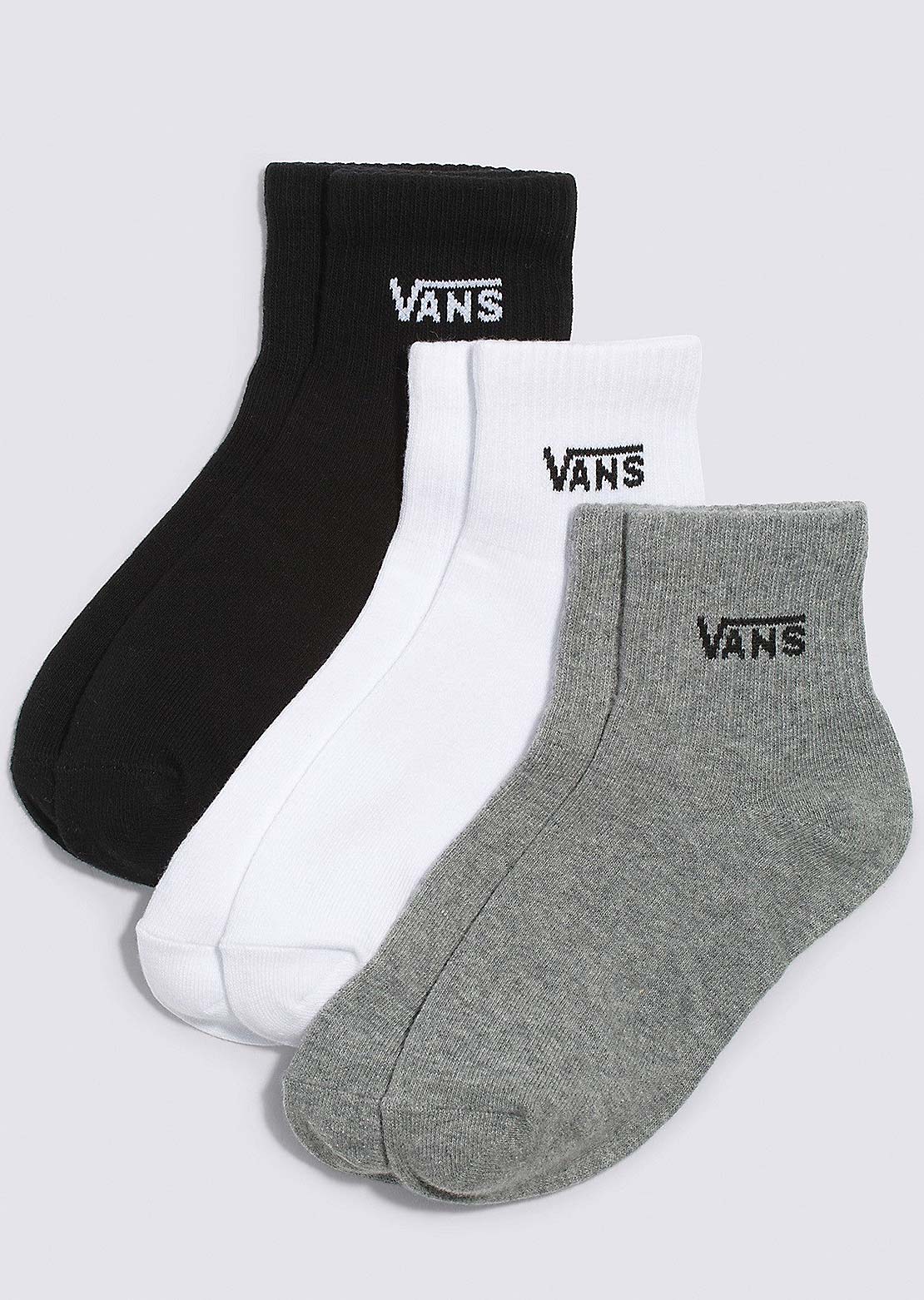 Vans Women&#39;s Half Crew Socks Black Assorted