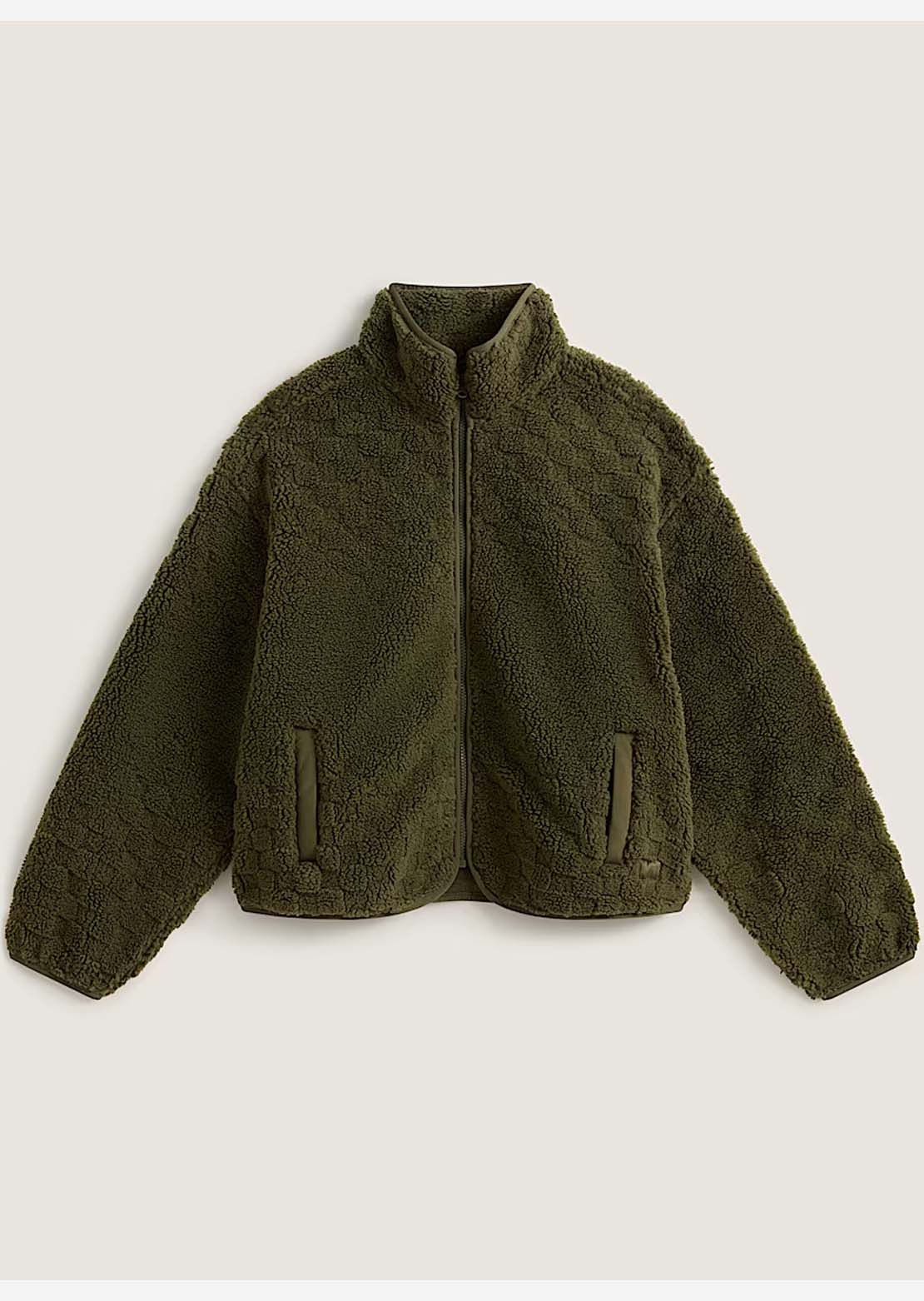 Vans Women's Queens High Pile Jacket Mossy Olive
