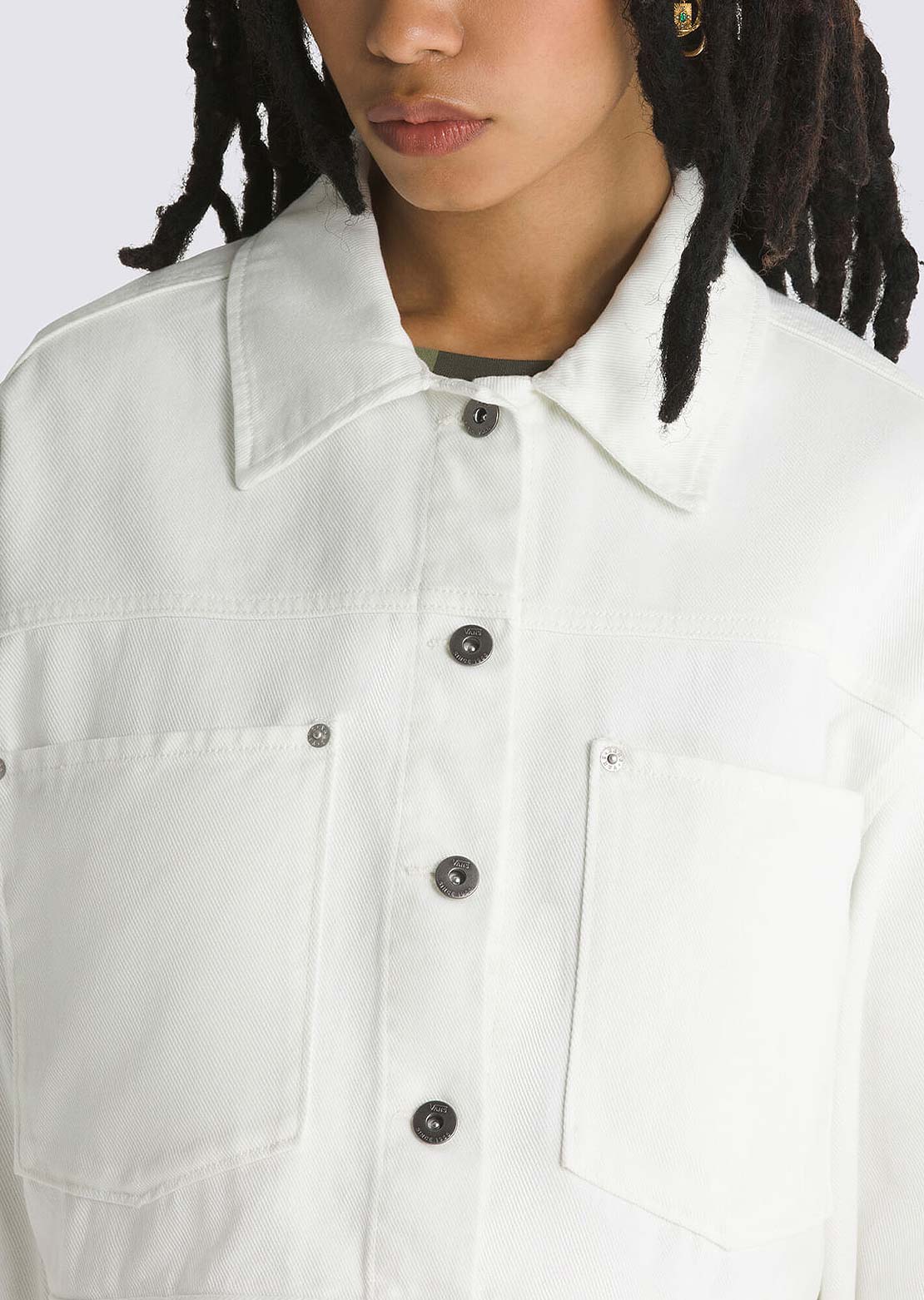 Vans Women's Raynes Crop Trucker Jacket Marshmallow