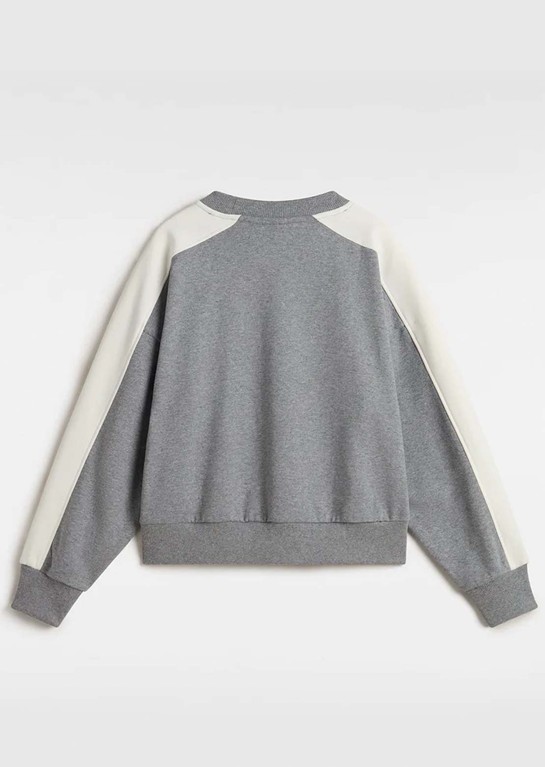 Vans Women's Retro Color Block Crewneck Sweatshirt Cement Heather