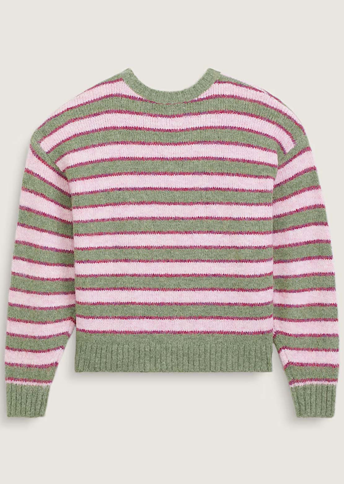 Vans Women's Rollins Stripe Sweater Green Balsam/Mystic Mulberry