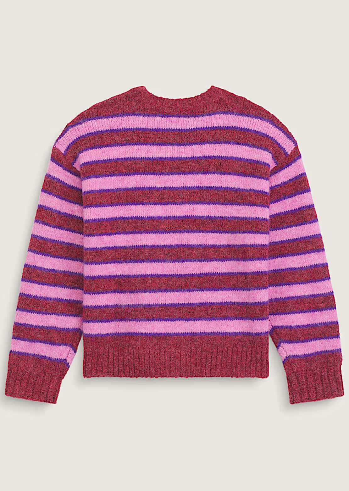 Vans Women's Rollins Stripe Sweater Poppy Ember/Purple Licorice