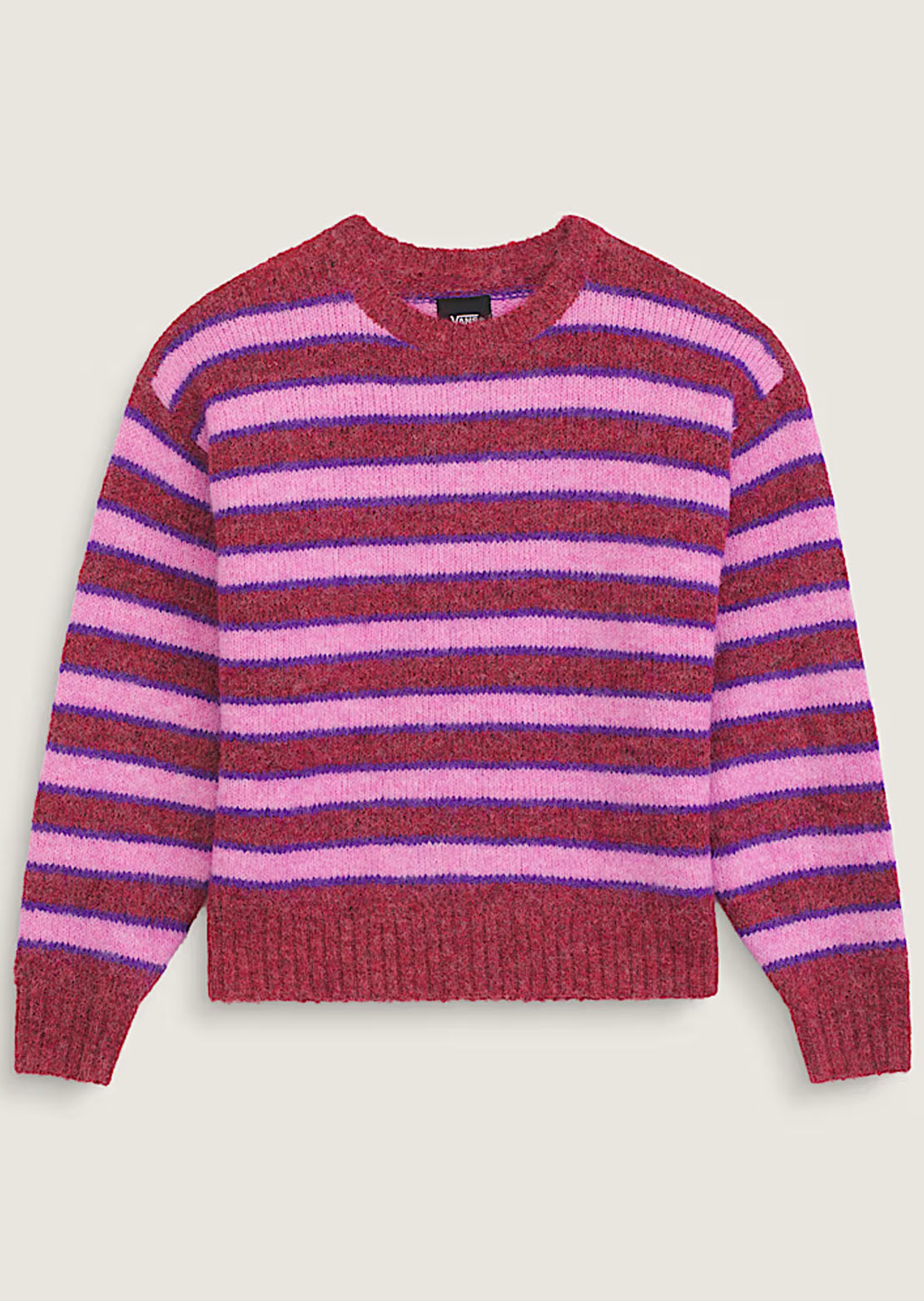Vans Women's Rollins Stripe Sweater Poppy Ember/Purple Licorice