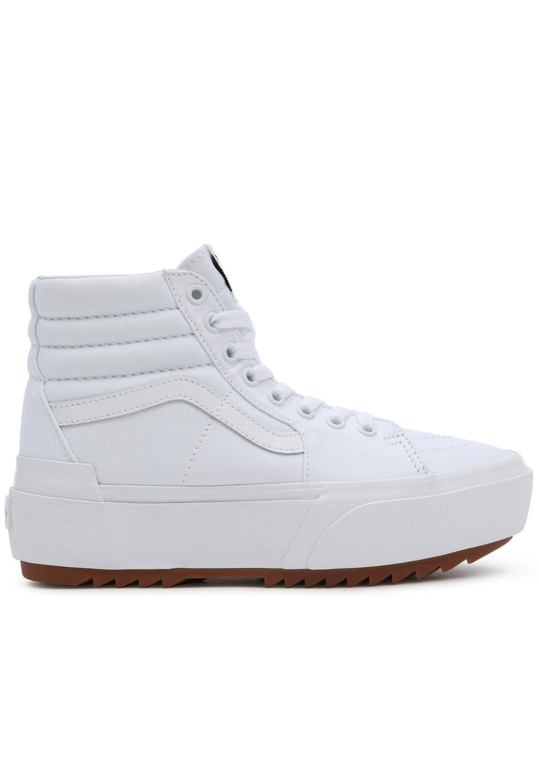 Vans Women's SK8-HI Stacked Shoes (Canvas) True White