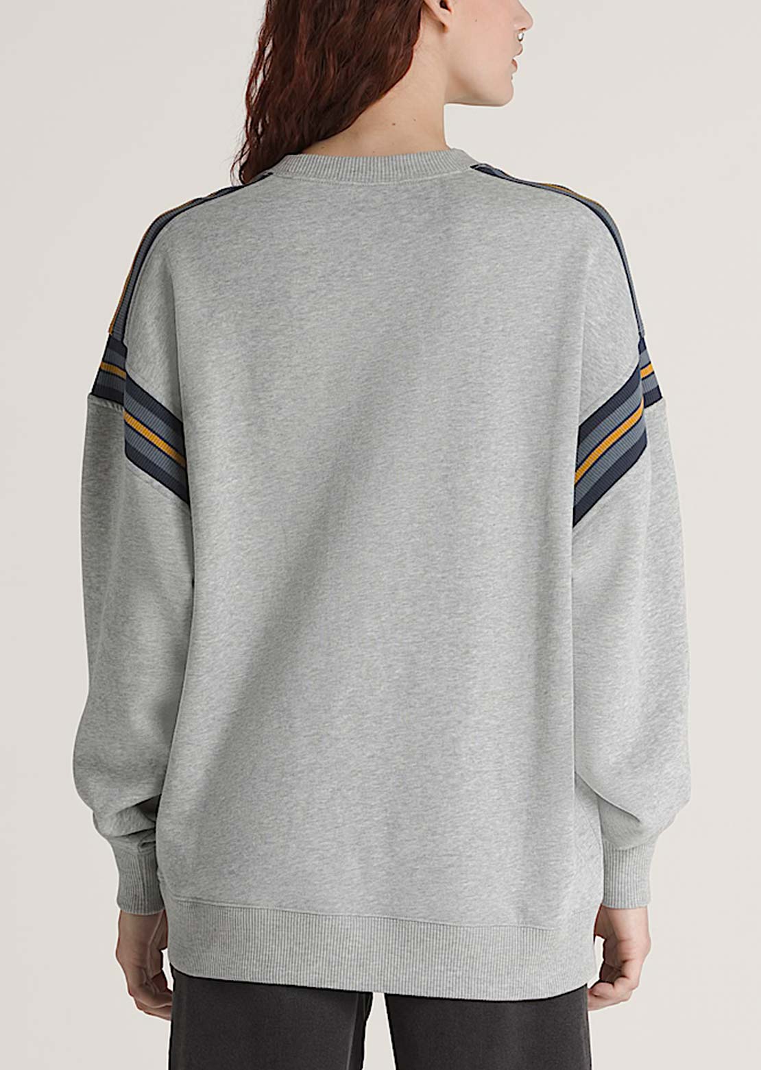 Vans Women's Stadium Oversized Crewneck Sweatshirt Cement Heather