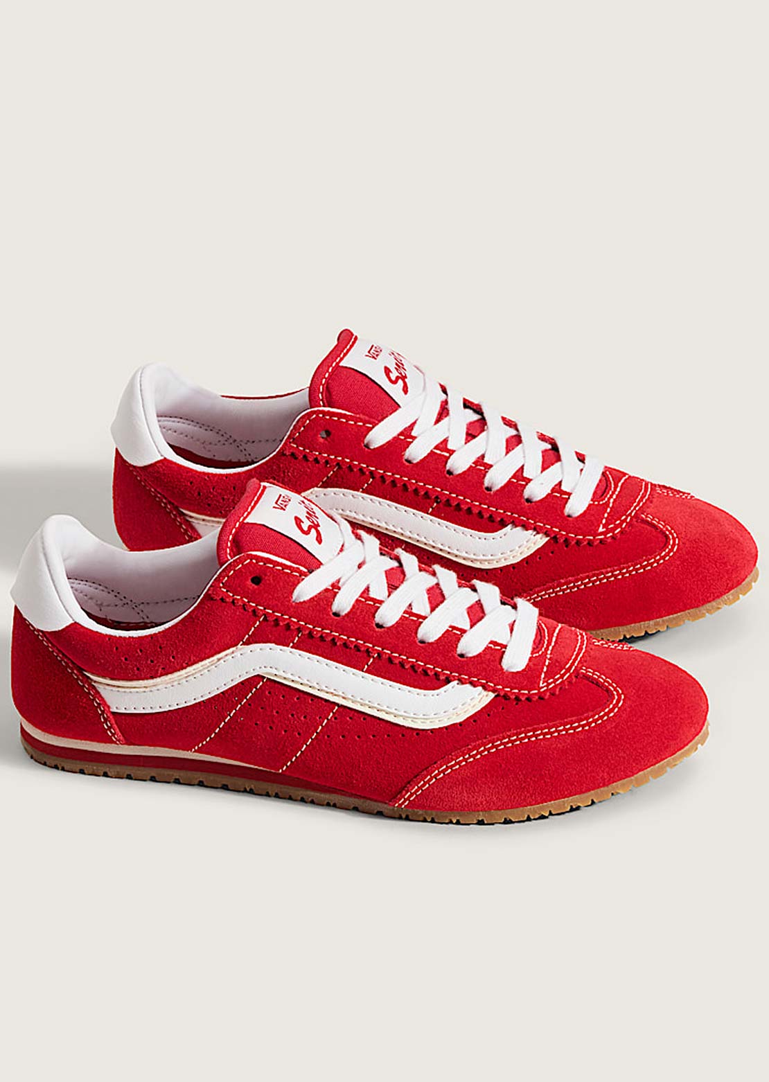 Vans Women's Super Lowpro Skate Shoes Racing Red