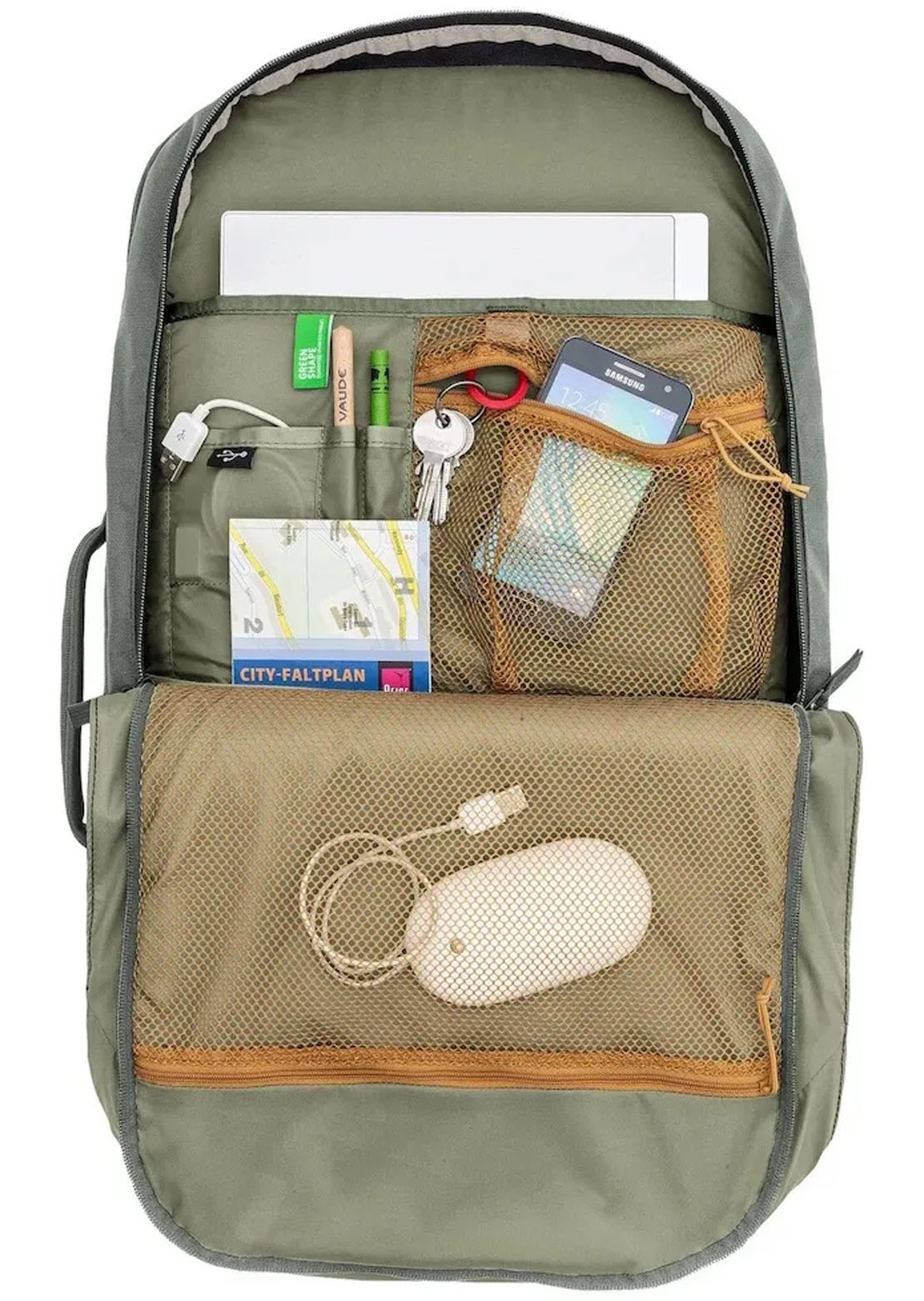 Vaude Unisex Mundo Proof Travel Bag Khaki