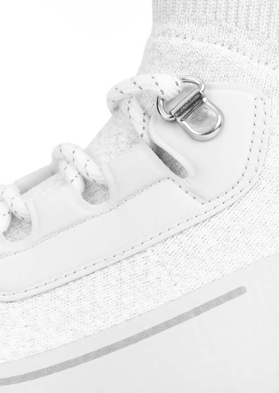 VESSI Women&#39;s Stormburst High Top Shoes Frost White