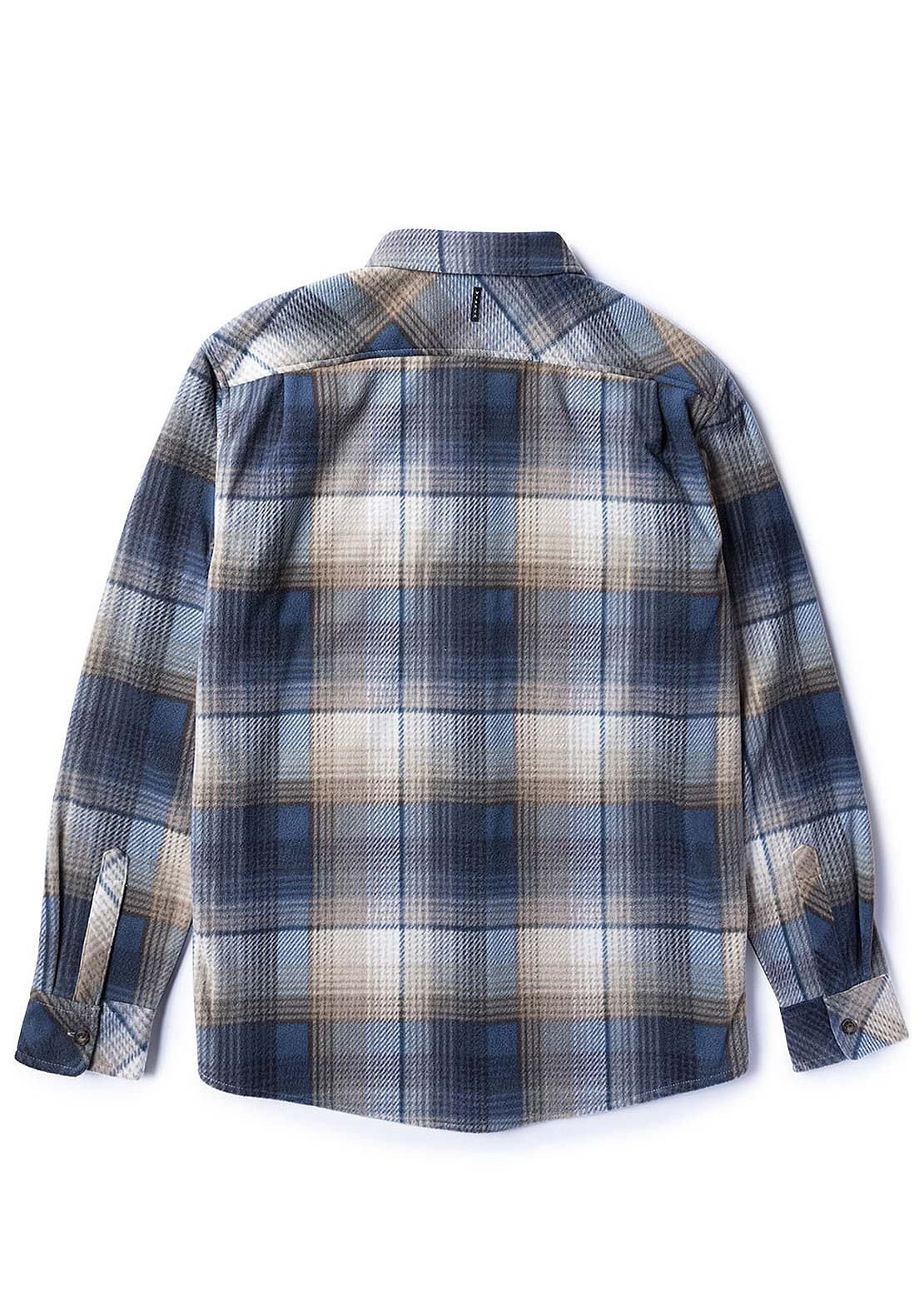 Vissla Men's Eco-Zy LS Polar Flannel Button Up Shirts Sea Water