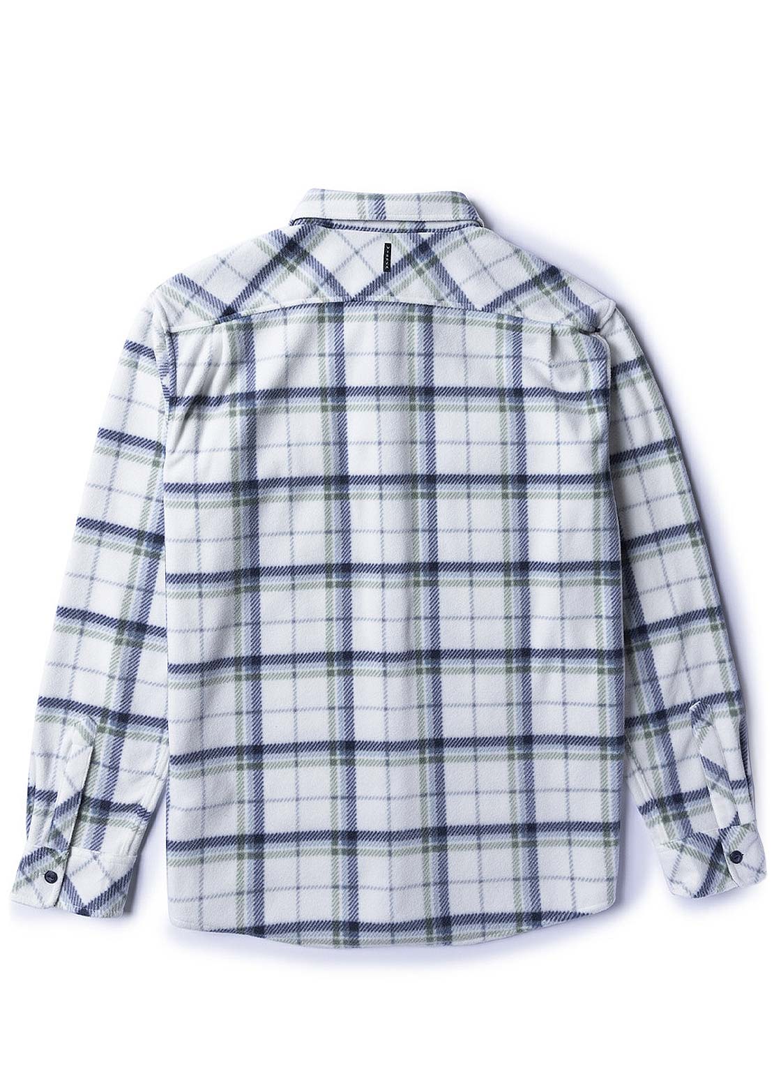 Vissla Men's Eco-Zy LS Polar Flannel Button Up Shirts Vintage White