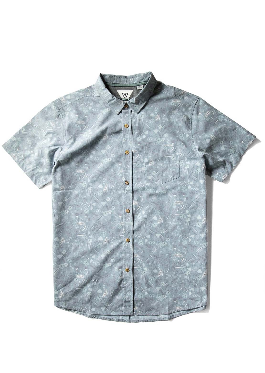 Vissla Men&#39;s Gardena Eco Button Up Shirt Dusk