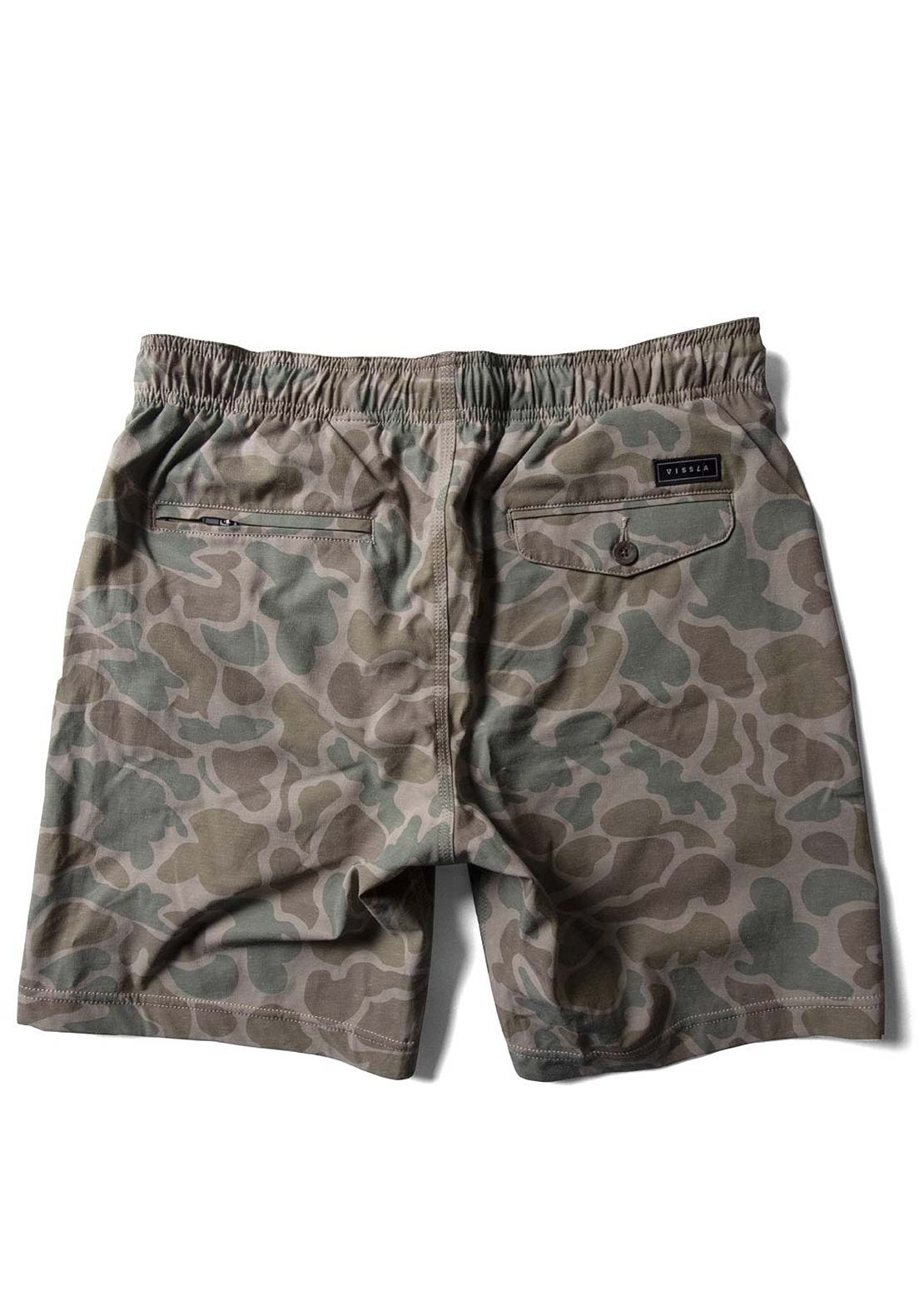 Vissla Men&#39;s Hemp No See Ums Eco 18&quot; Elastic Walkshorts Camo