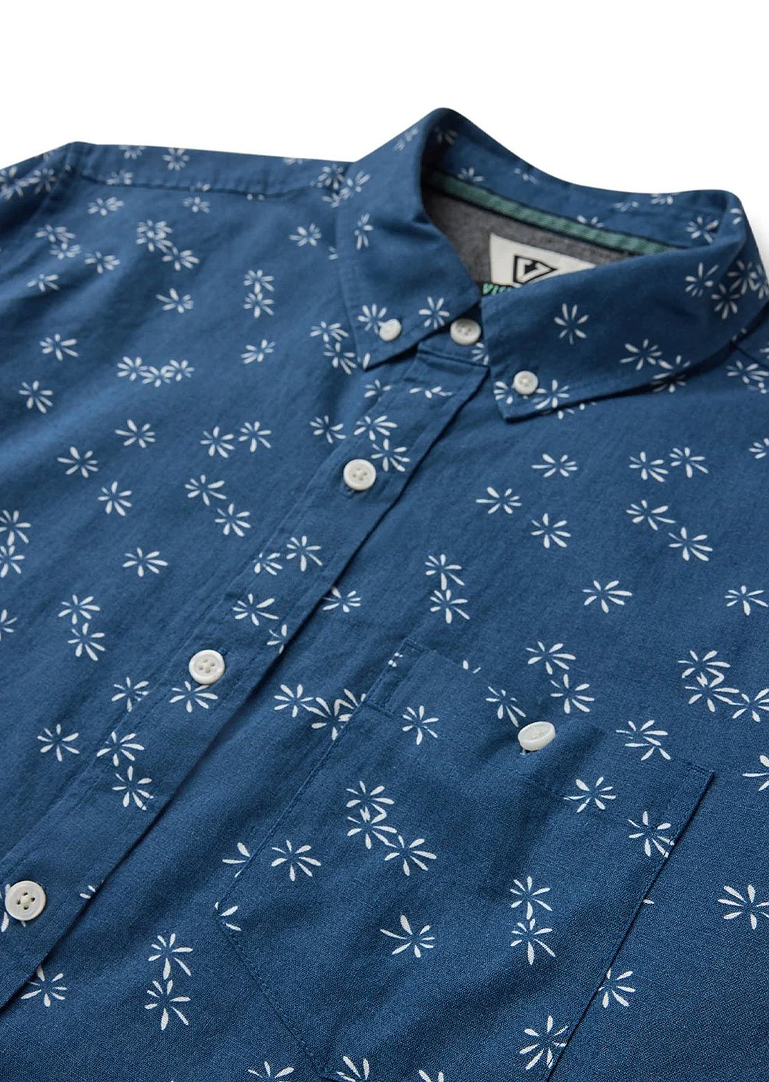 Vissla Men's In Bloom Button Up Shirt Dark Denim