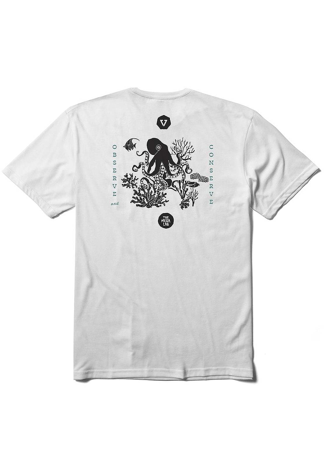 Vissla Men&#39;s Mega Lab Comp Lite Eco Performance T-Shirt White