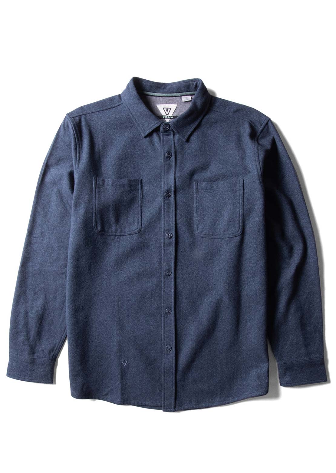Vissla Men's Shaper Eco Flannel Long Sleeve Tidal Blue