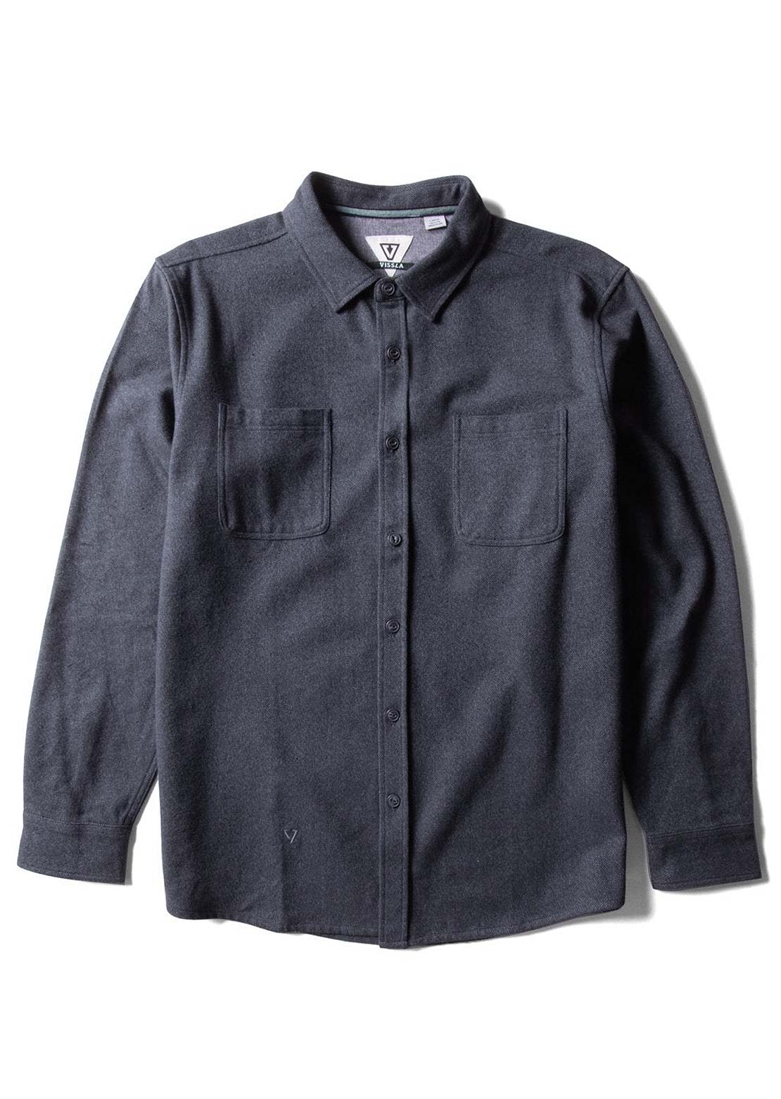 Vissla Men's Shaper Eco LS Flannel Button Up Shirts Black