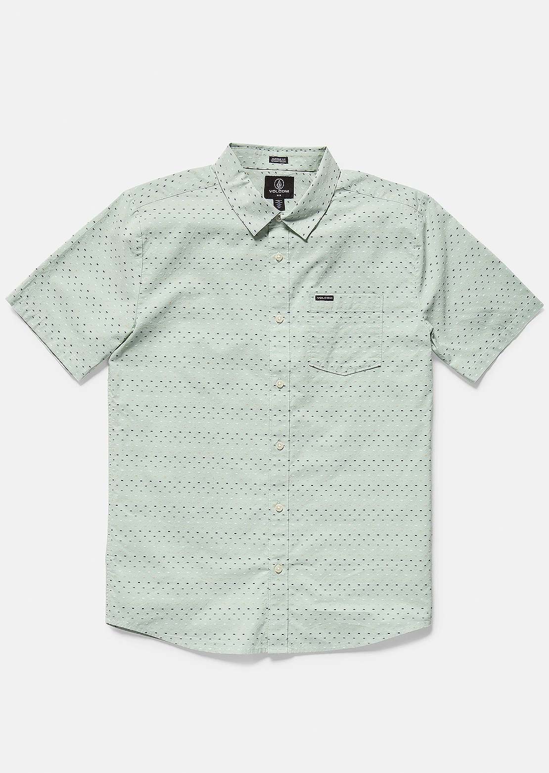 Volcom Junior Bankstone II Button Up Shirt Pale Aqua