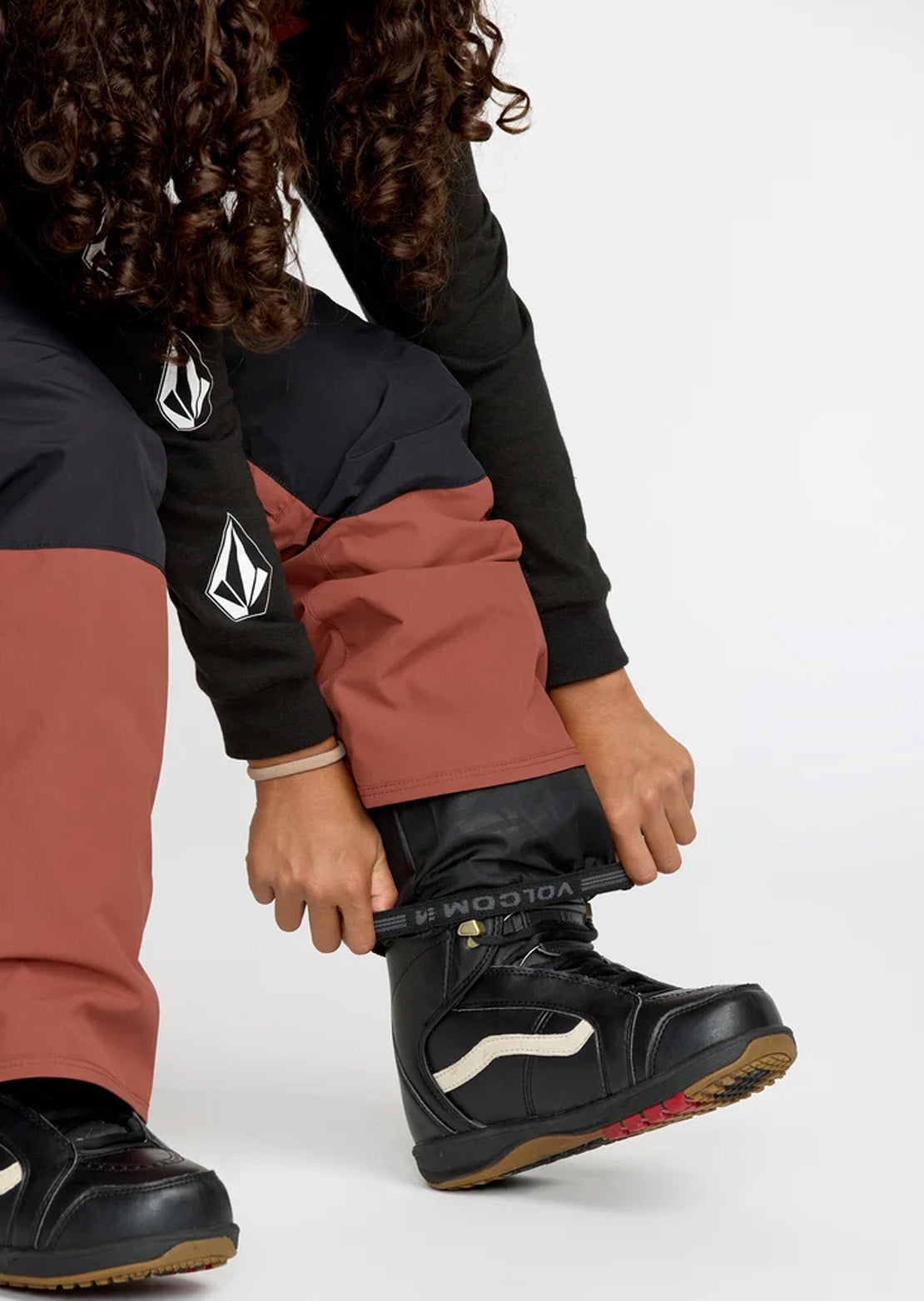 Volcom Junior Barkley Insulated Bib Overall Pants Henna