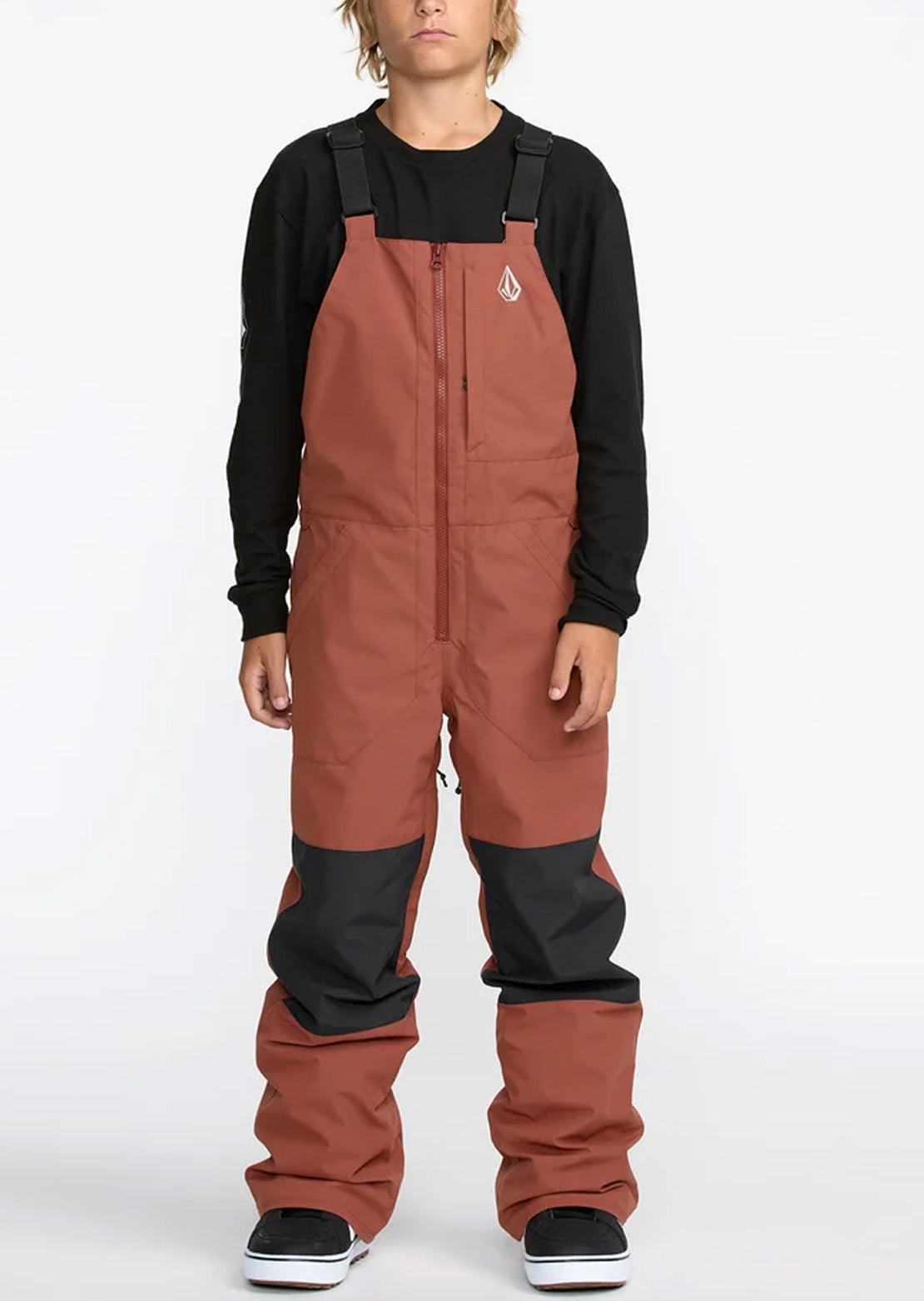 Volcom Junior Barkley Insulated Bib Overall Pants Henna