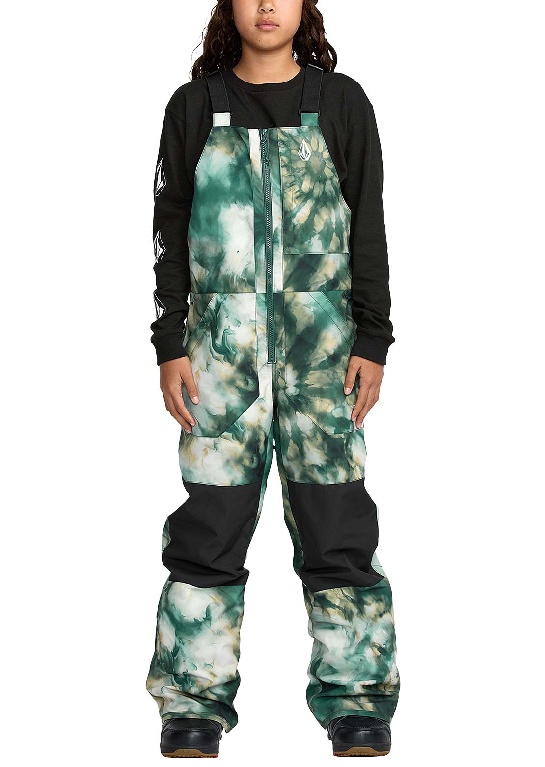Volcom Junior Barkley Insulated Bib Overall Pants Green
