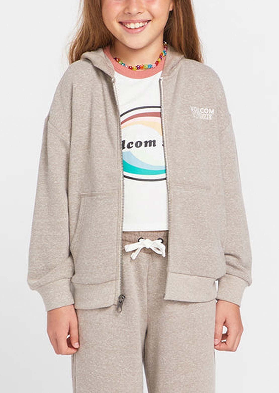 Volcom Junior Bg Lil Frenchie Zip Fleeve Moondust