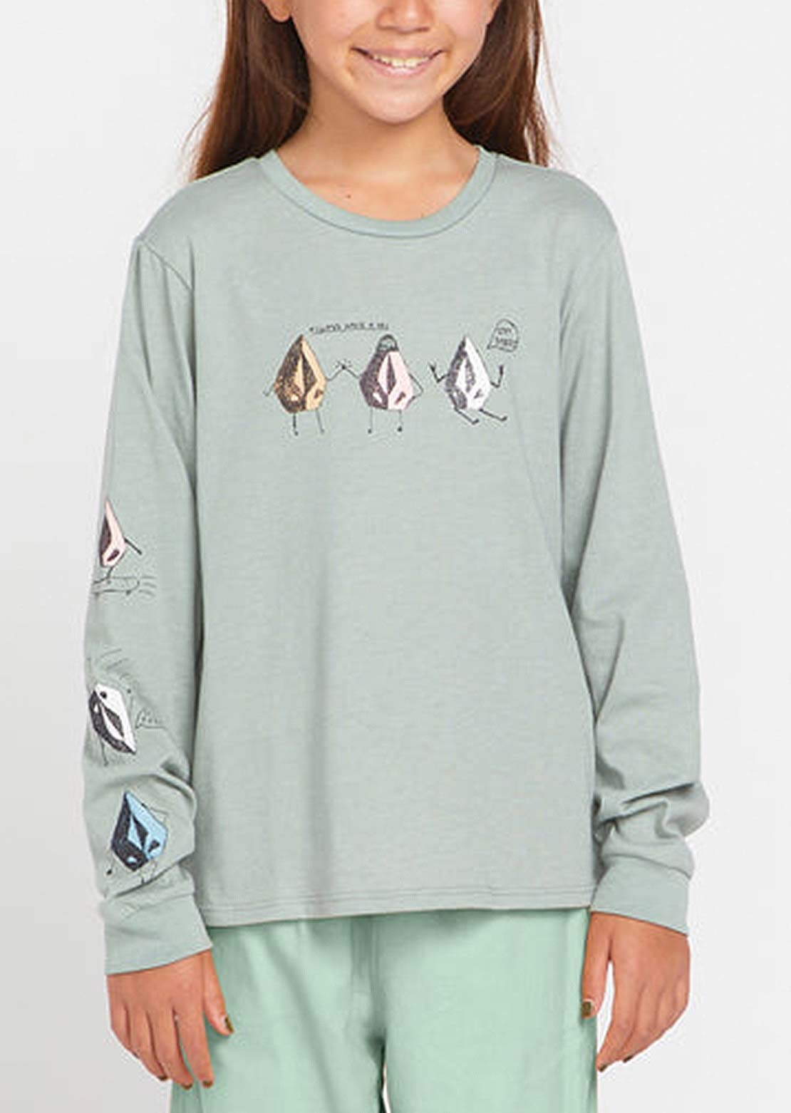 Volcom Junior Bg Made From Stoke Longsleeve Sea Spray