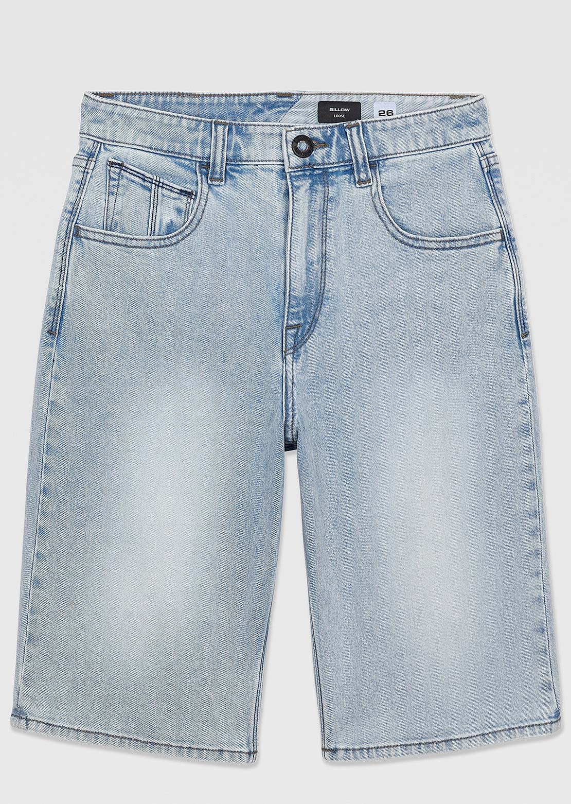 Volcom Junior Billow Denim Shorts Desert Dirt Indigo