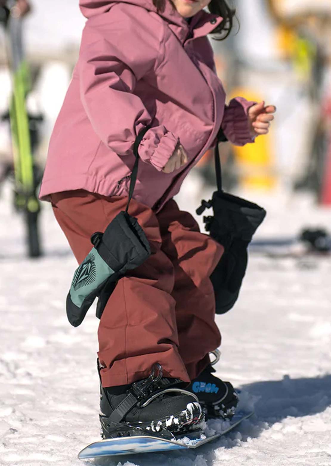 Volcom Junior Day Saver Mitts Spruce Green