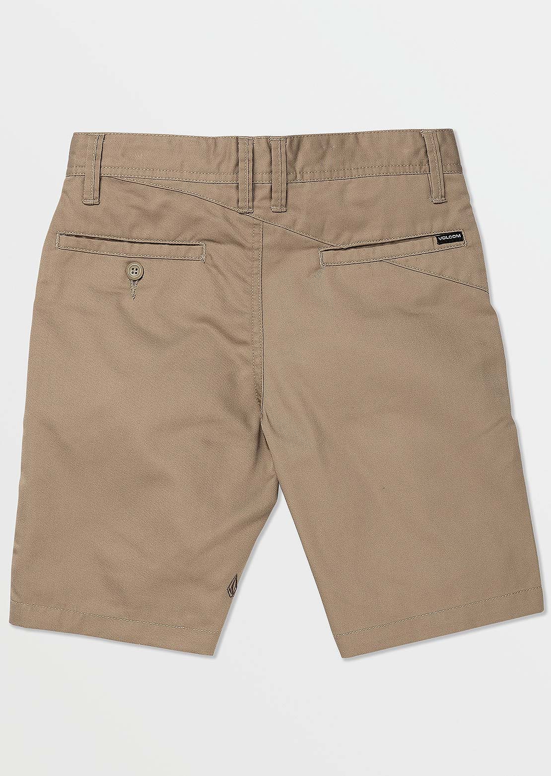 Volcom Junior Frickin 16 Chino Shorts Khaki