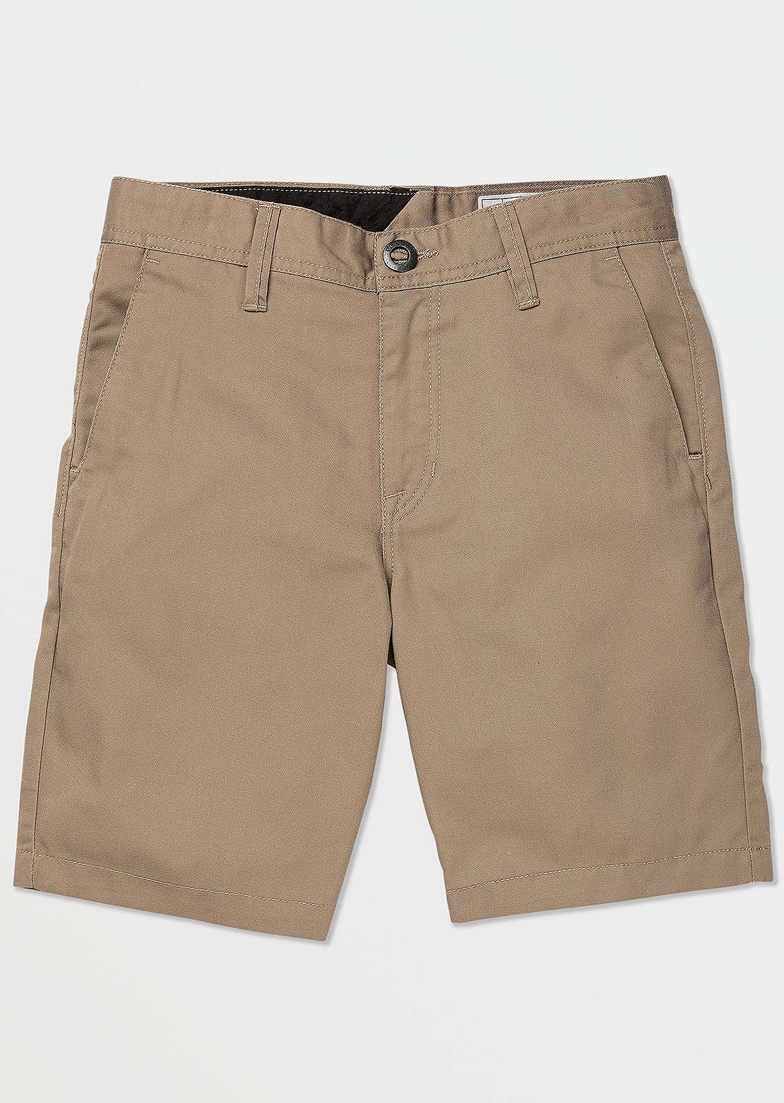 Volcom Junior Frickin 16 Chino Shorts Khaki