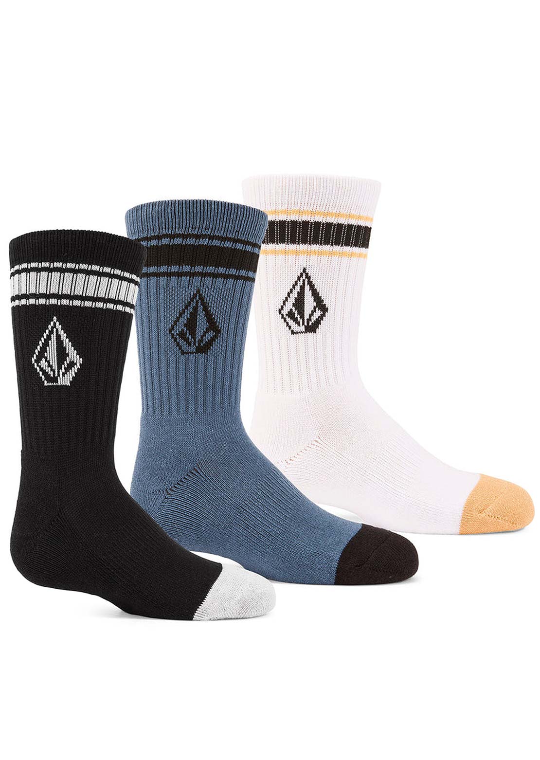 Volcom Junior Full Stone Sock Multi Pack Multi