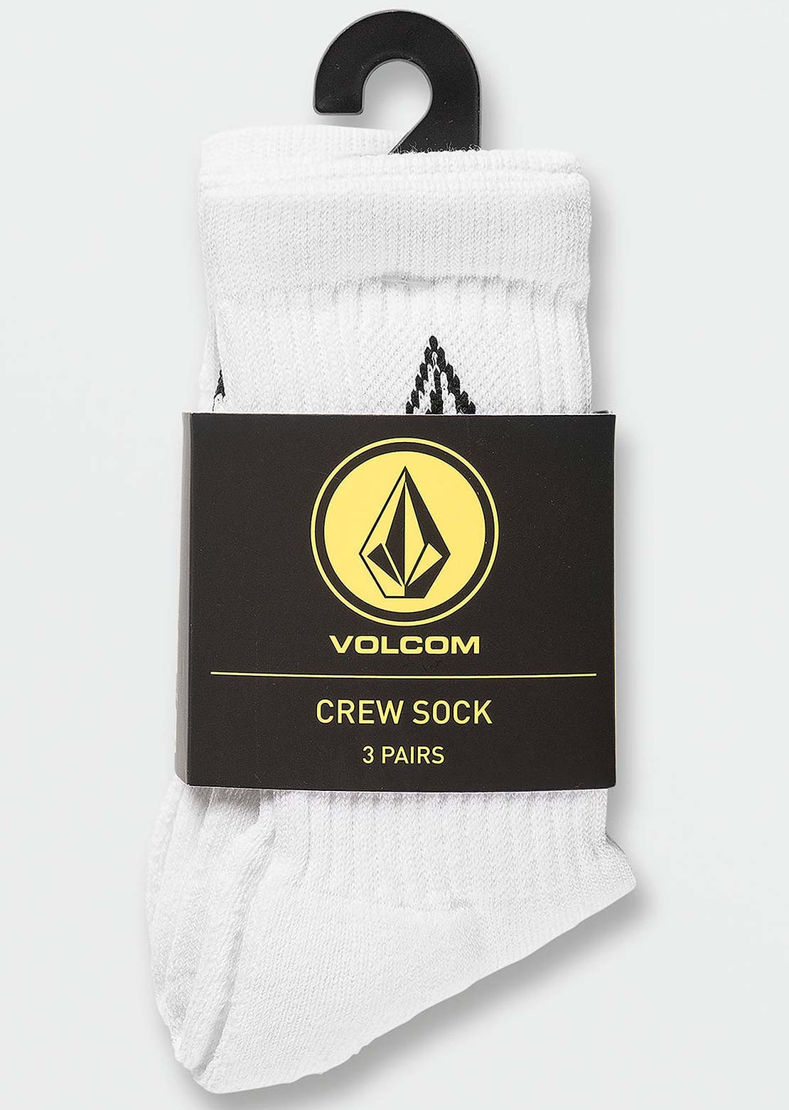 Volcom Junior Full Stone Socks - 3 Pack White