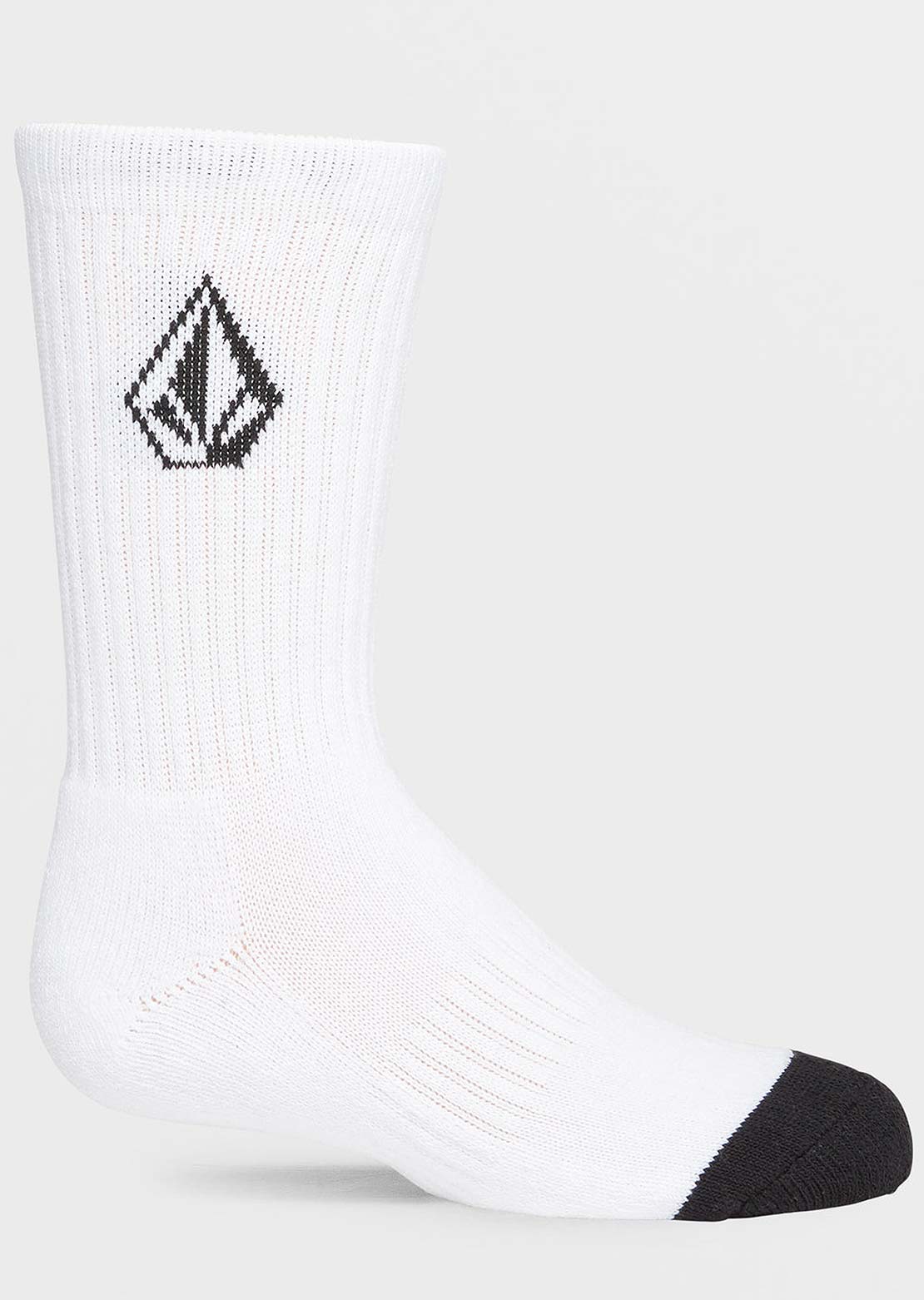 Volcom Junior Full Stone Socks - 3 Pack White