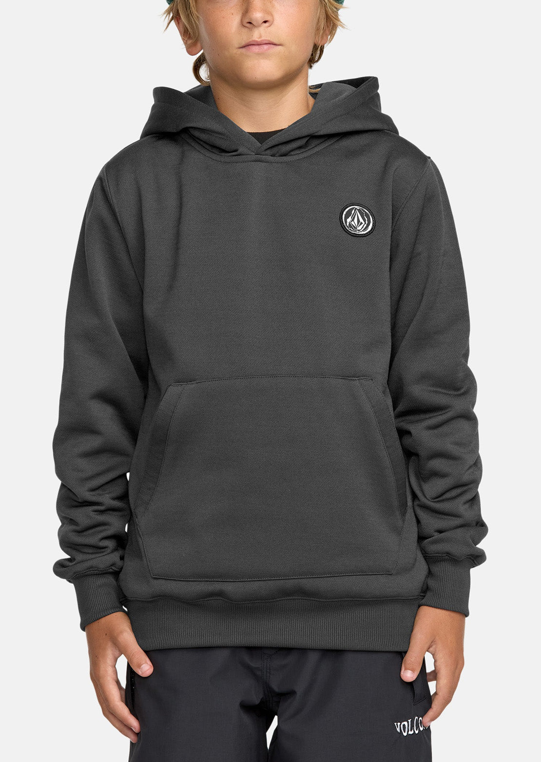 Volcom Junior Hydro Fleece Hood Dark Grey