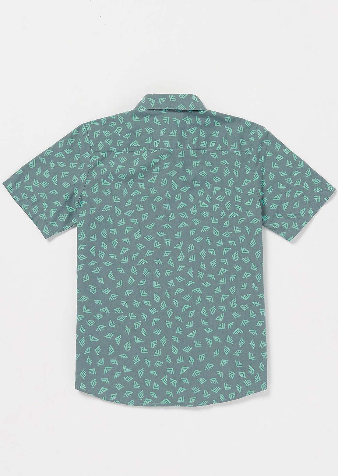 Volcom Junior Interstone SS Button Up Shirts Service Blue